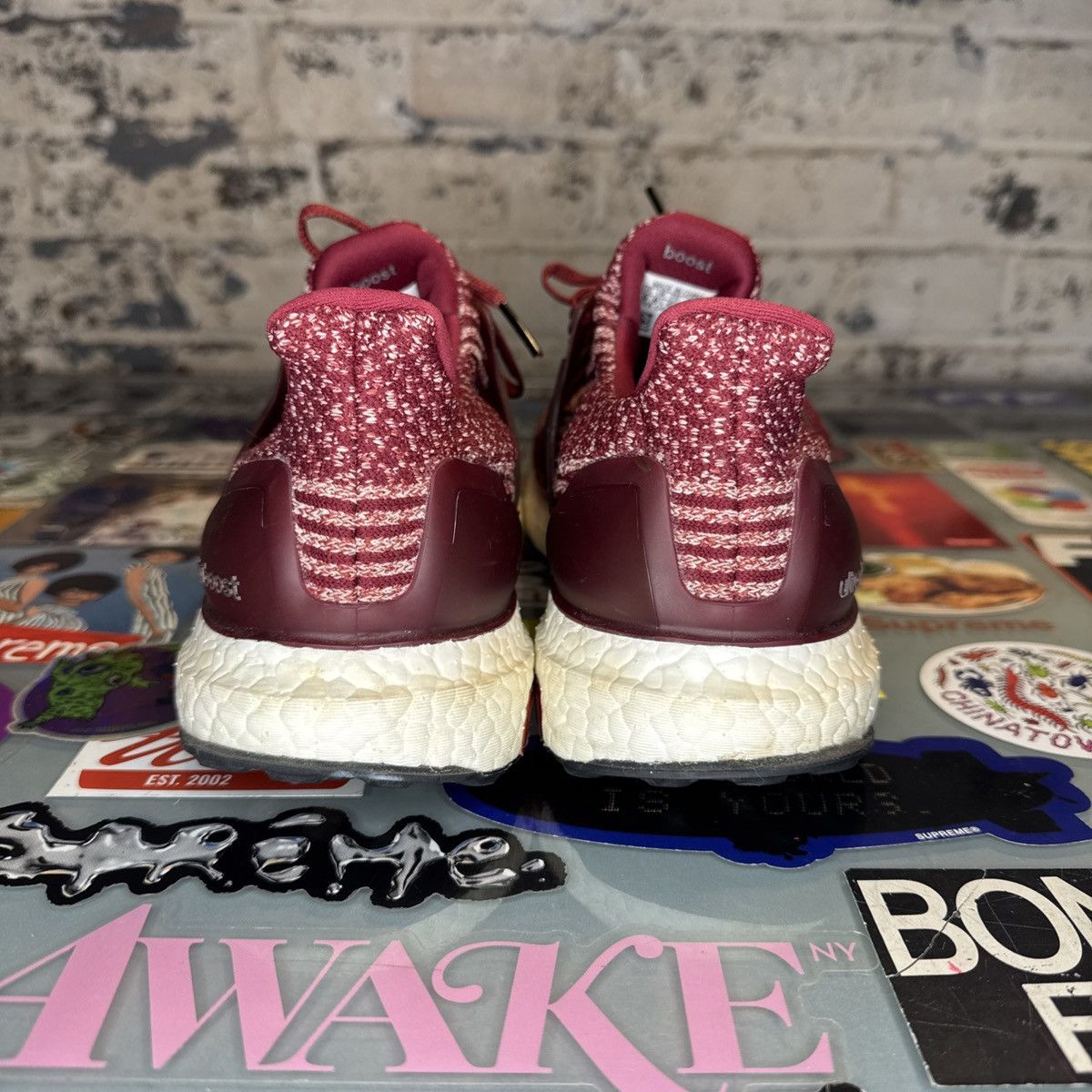 Adidas Adidas Ultra Boost 3.0 Burgundy Sz 9 Used Size US 9 / EU 42 - 2 Thumbnail