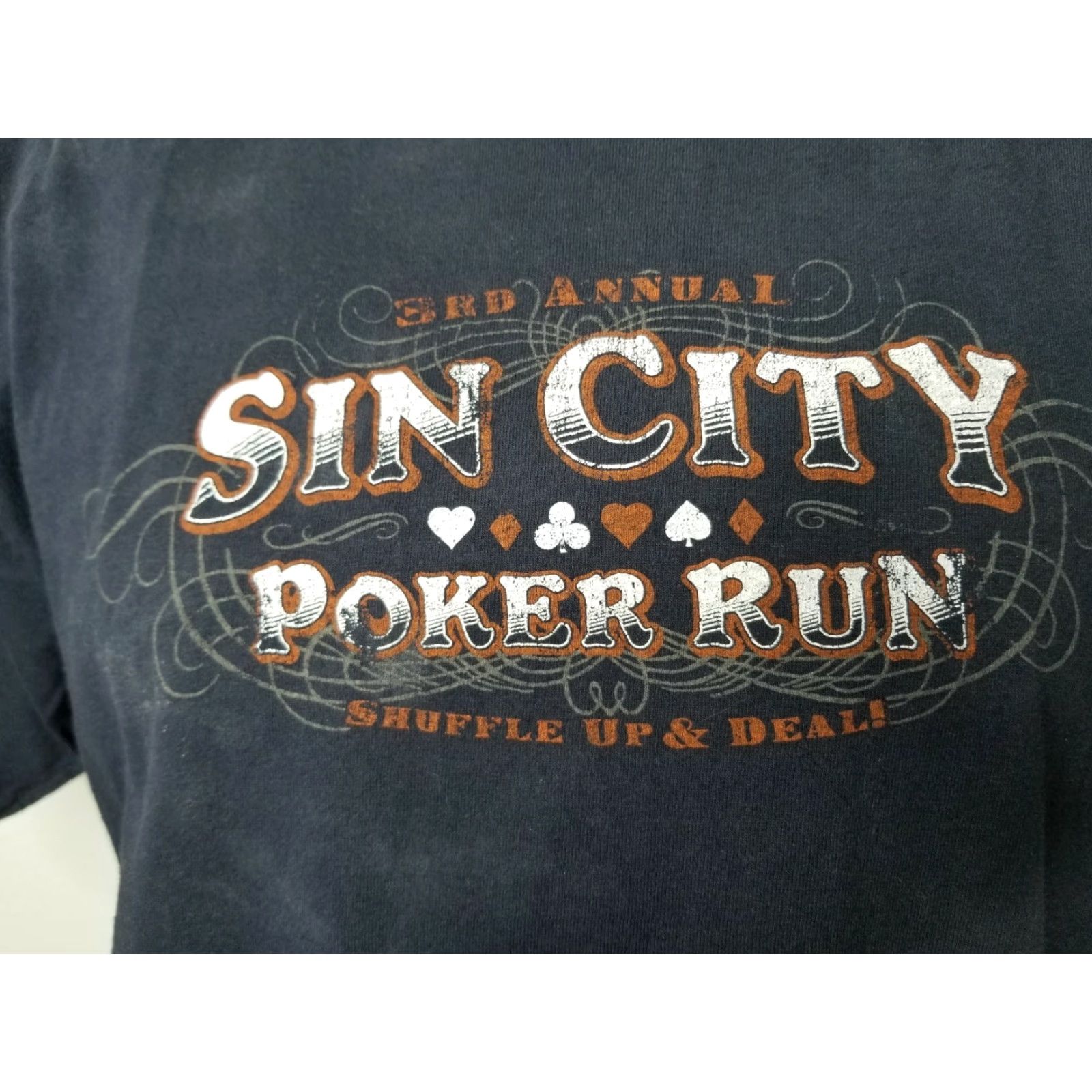Aeropostale VINTAGE Aeropostale T-Shirt Mens XL Poker Run Distressed 00s Sin City Blue Short Sleeve Crew Neck Graphic Tee 100% Cotton Logo Polo? Size US XL / EU 56 / 4 - 4 Thumbnail