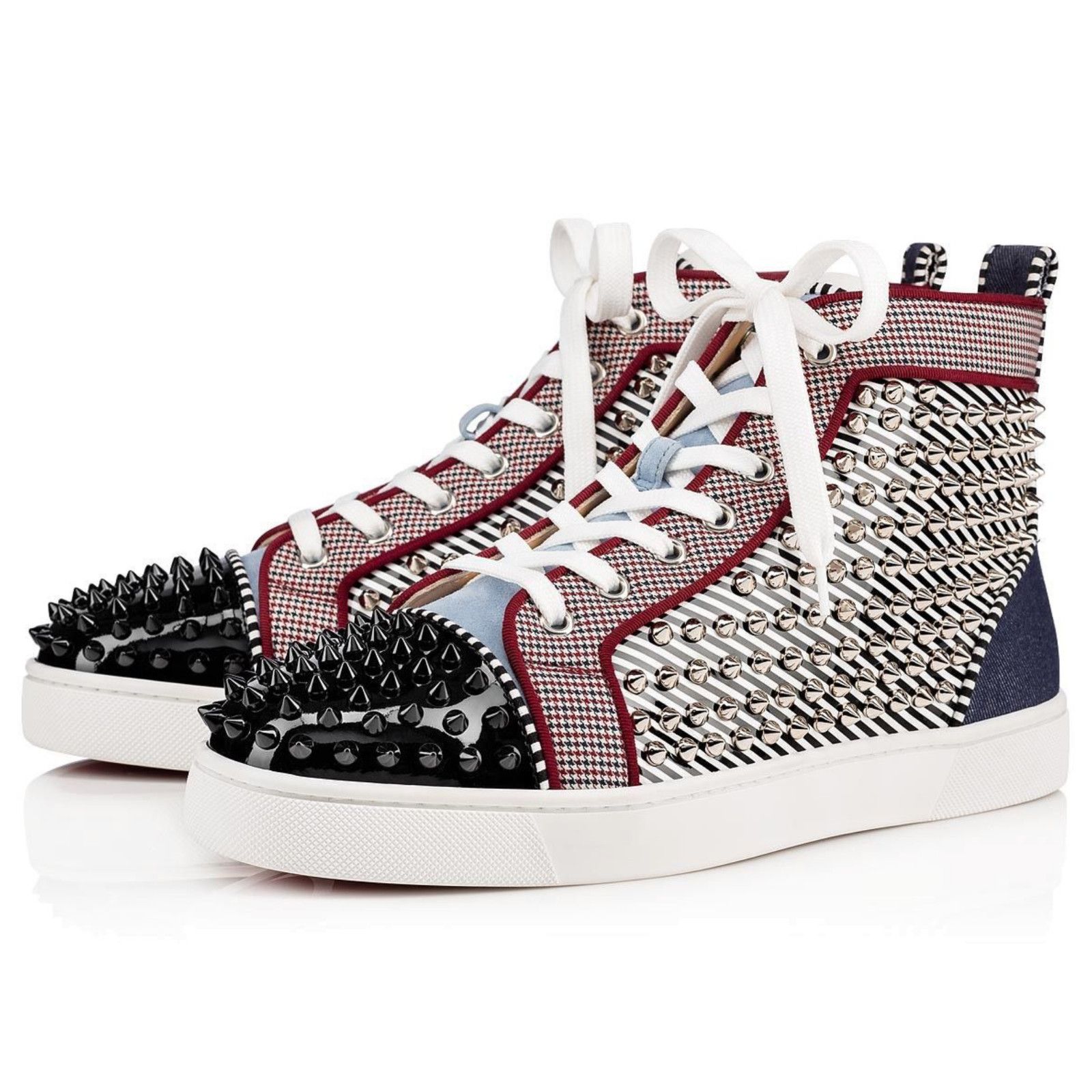 Christian Louboutin Christian Louboutin Louis Orlato Flat Spike Black White Size US 11 / EU 44 - 1 Thumbnail