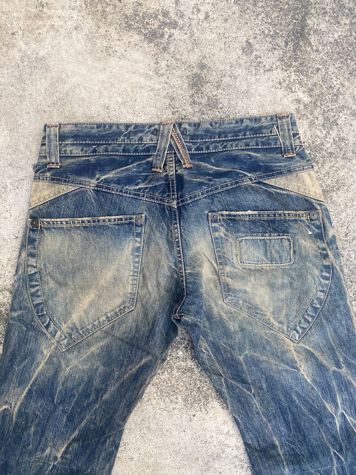 Japanese Brand Flare Jeans Blue Way Clawmark Bootcut Size US 33 - 22 Thumbnail