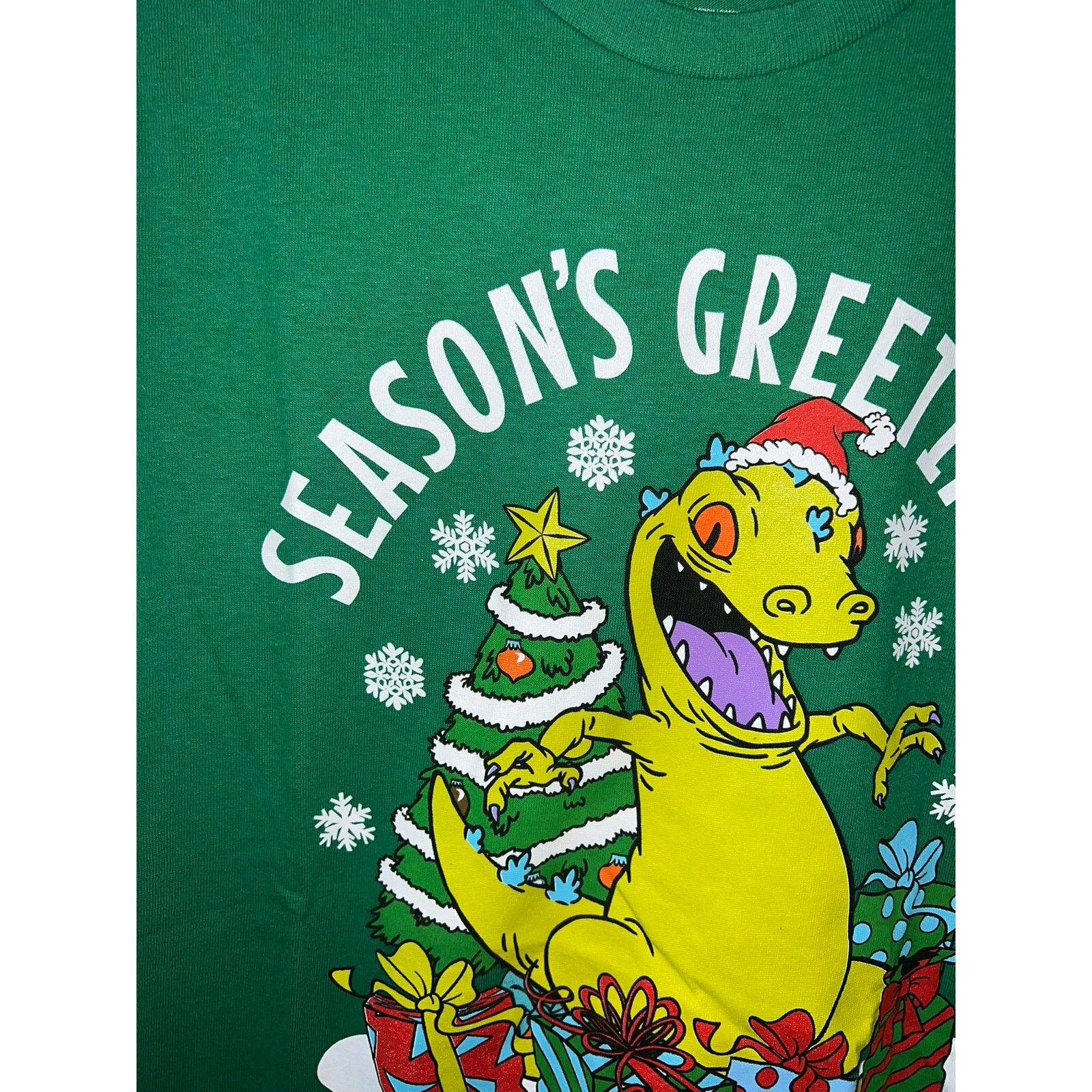 Nickelodeon Rugrats Christmas Shirt Season's Greetings Green Tee XL NWT Size US XL / EU 56 / 4 - 3 Thumbnail