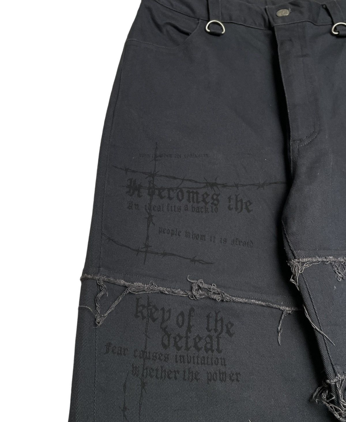 If Six Was Nine Rare Design Vintage Brand Slash Number Bondage Pants 2000s Size US 30 / EU 46 - 3 Thumbnail
