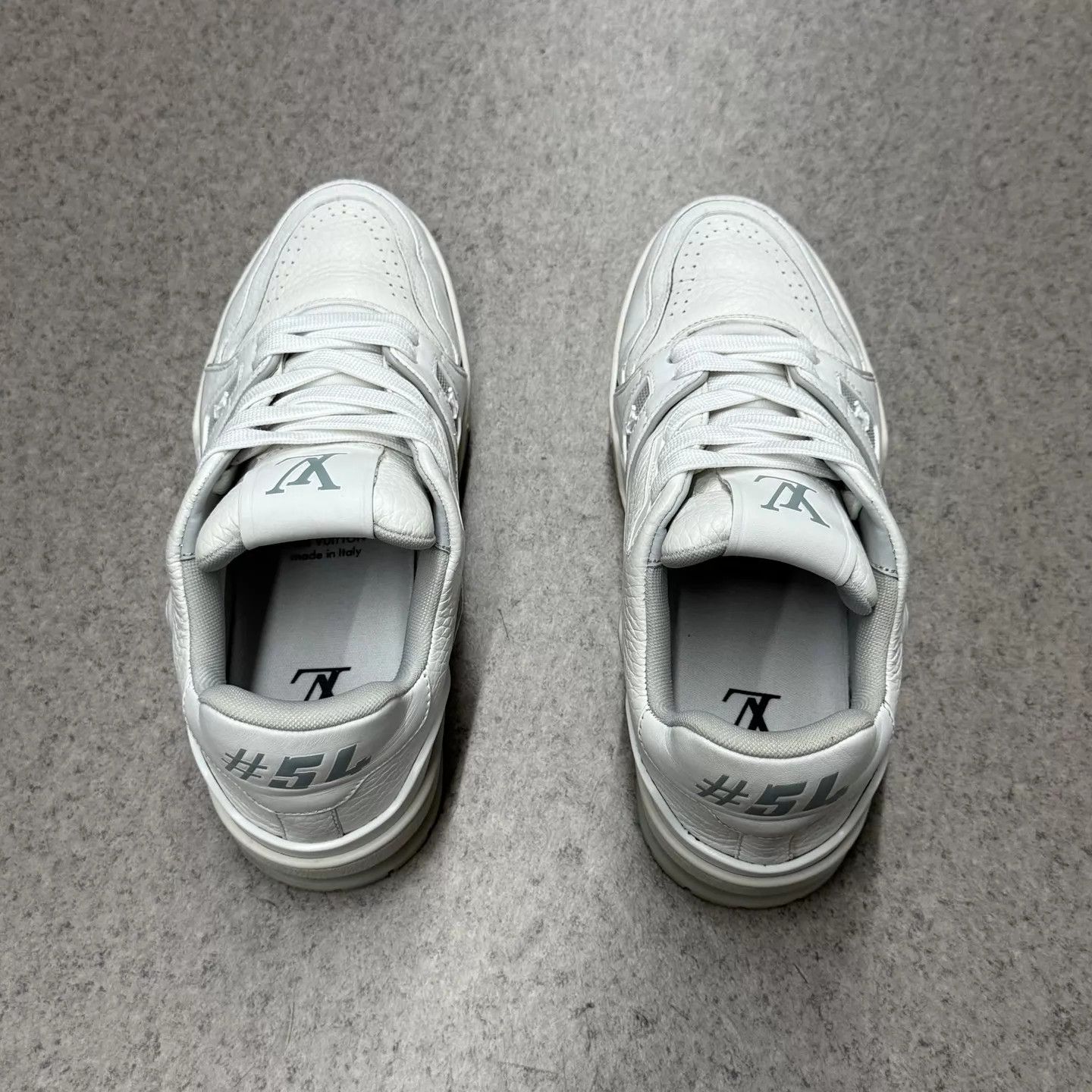 Louis Vuitton LV Trainer White Cement 37 OG Box Light Use Ex Cond Size US 6.5 / IT 36.5 - 5 Thumbnail