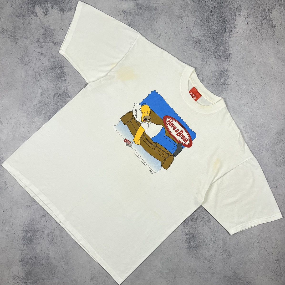 Cartoon Network Vintage Simpsons Kit Kat y2k graphic cartoon tee 2000’s Size US XL / EU 56 / 4 - 1 Thumbnail
