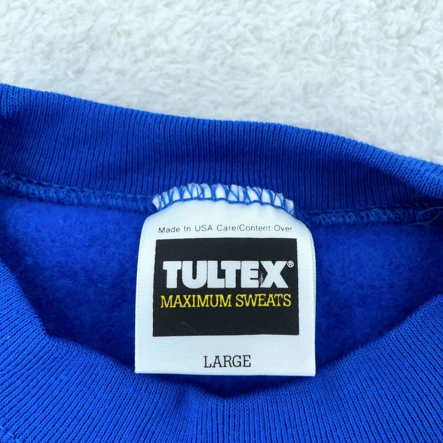 Tultex VINTAGE Tultex Maximum Sweatshirt Blue S/S Crewneck M Men USA Outdoor 90s Pullover Sweatshirt Size US M / EU 48-50 / 2 - 3 Thumbnail