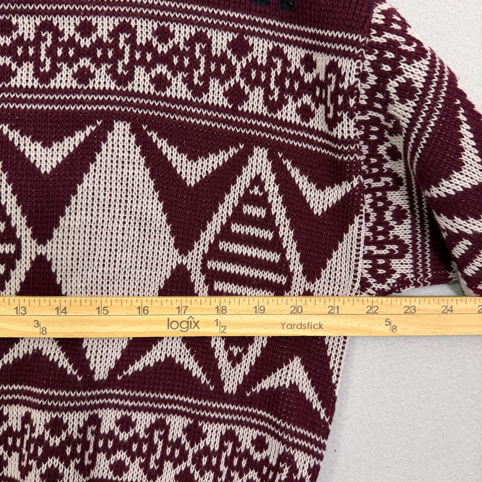 Vintage Vintage Sears Sweater Men's Medium Red Geometric Knit 90s Size US M / EU 48-50 / 2 - 7 Thumbnail