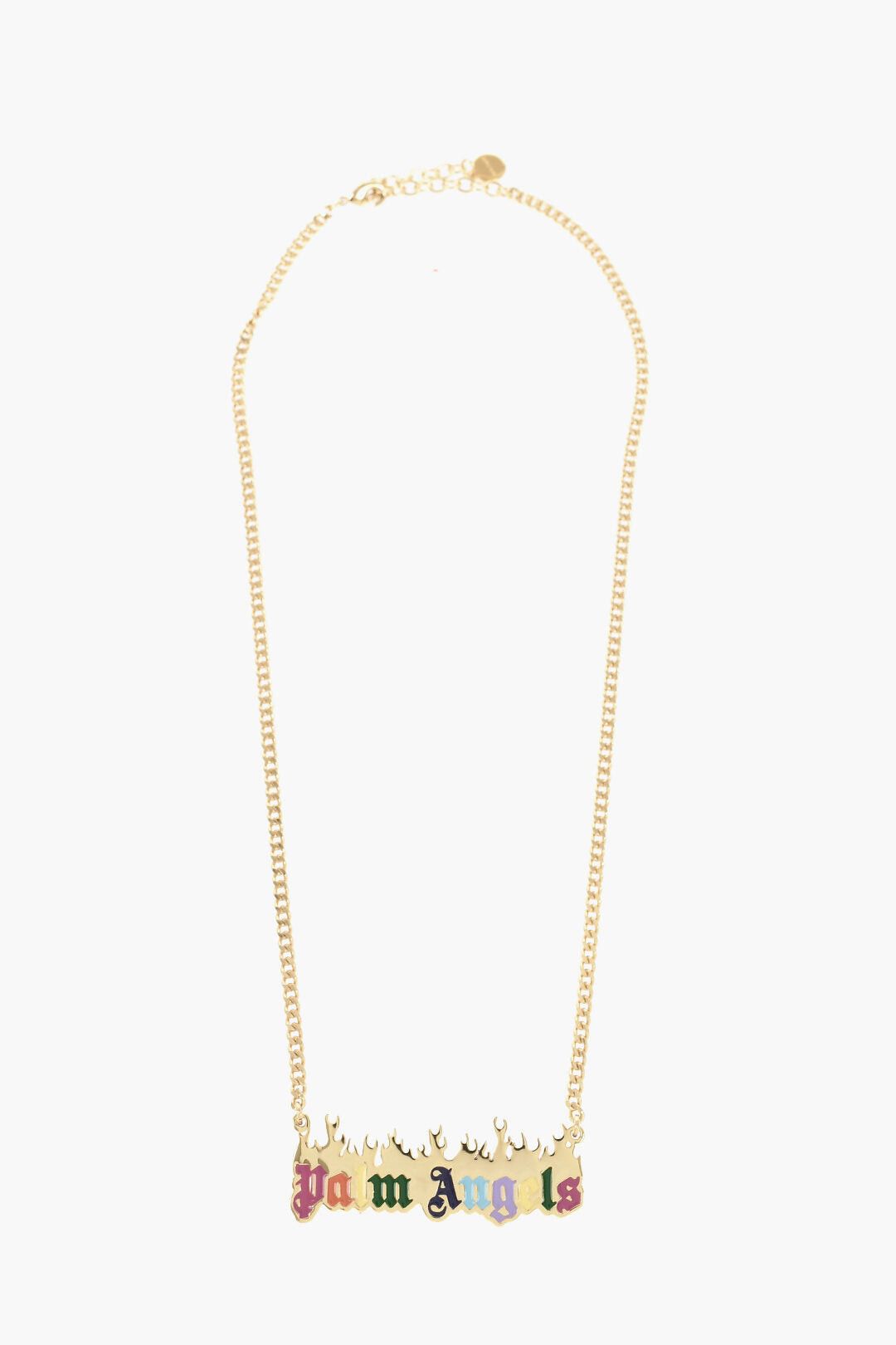 Brass Necklace BURNING LOGO With Gold-Tone Finish