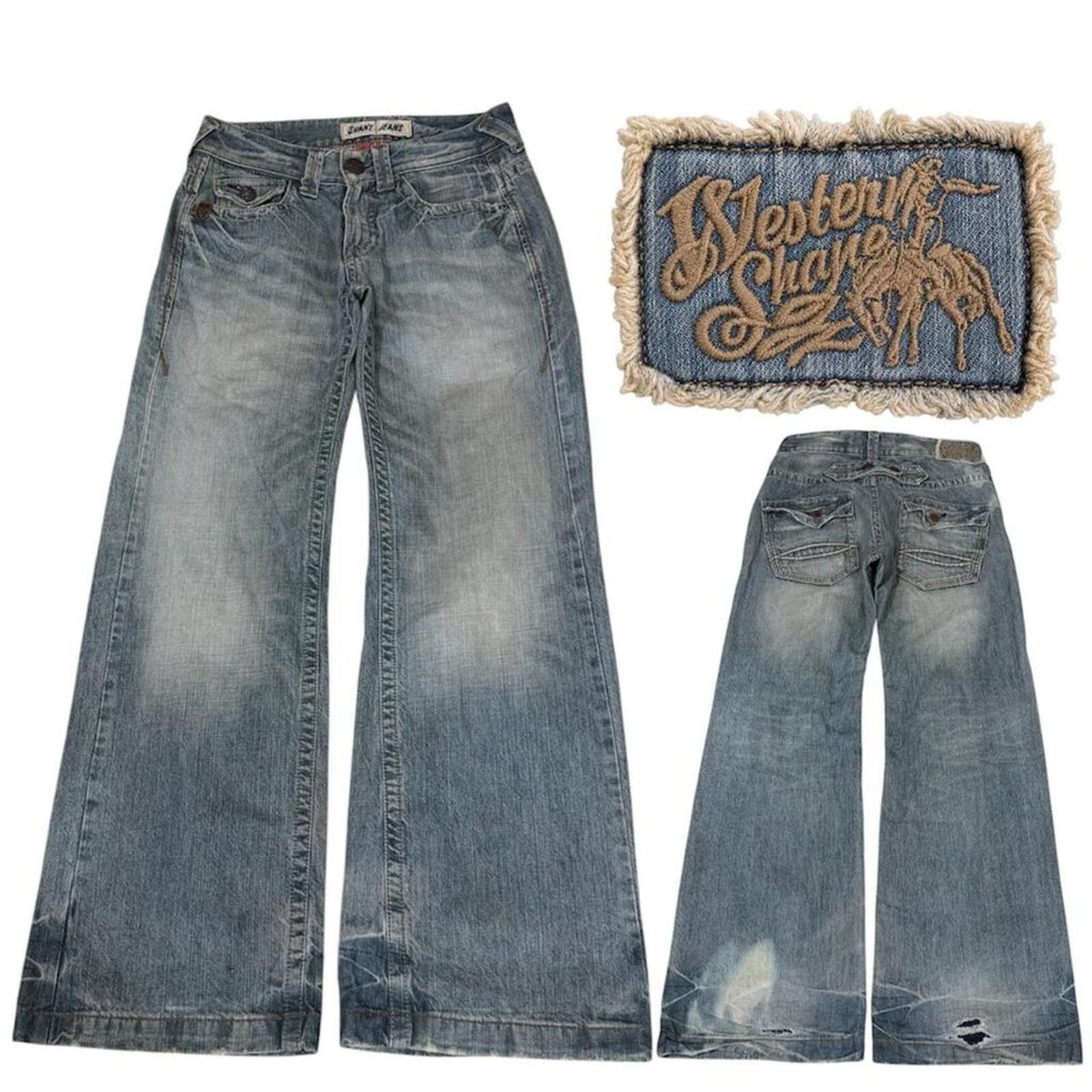Other Vintage Style shane Jeans wide leg denim jeans Size 30" / US 8 / IT 44 - 1 Thumbnail