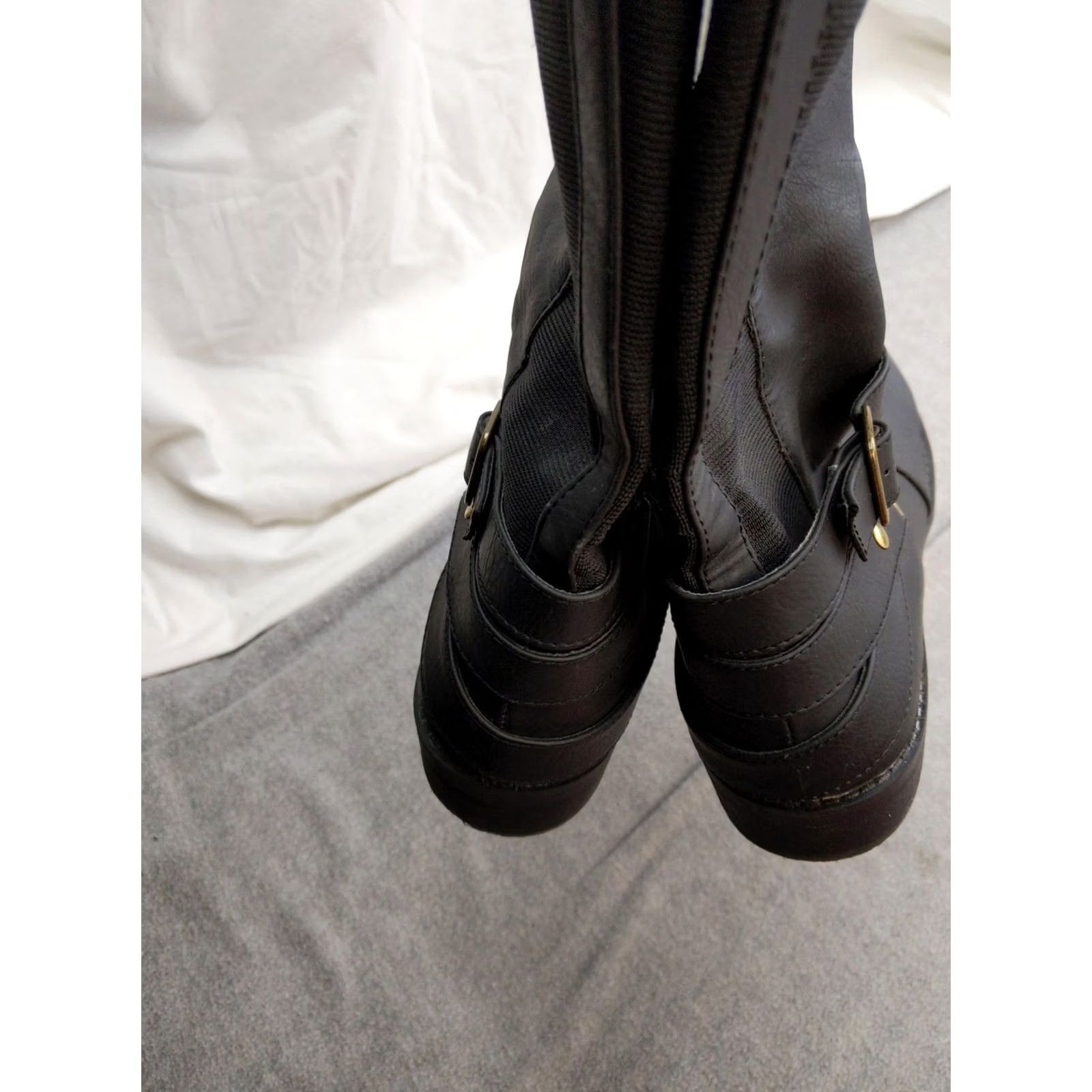 Kenneth Cole Kenneth Cole Reaction Riding Boots Womens Size 9 Black Knee High Buckle Zip Size US 9 / IT 39 - 5 Thumbnail