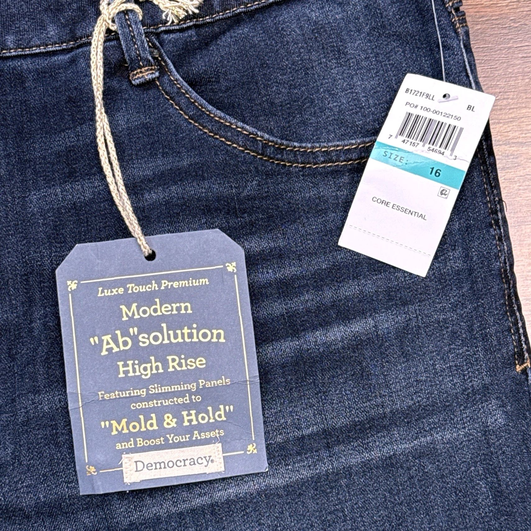 Vintage Democracy Jeans Women 16 High Rise 5-Pocket Denim Stretch Blue Regular Waist 35in Machine Washable Vintage: No Mens Womens Girls Size 38" / US 16 / IT 52 - 5 Thumbnail