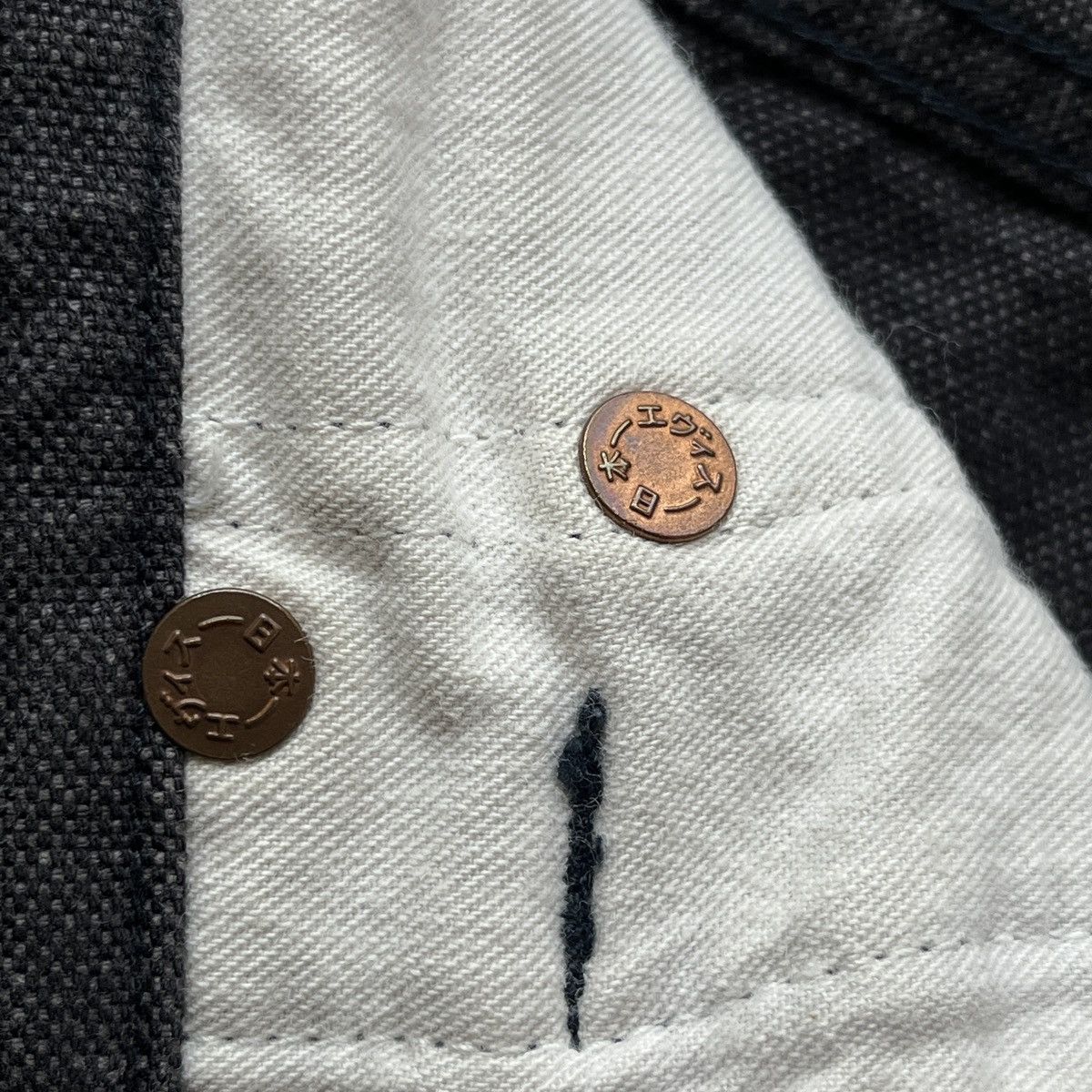 Evisu × Japanese Brand EVISU BLACK SEAGULL VELVET LIST JEANS Size US 30 / EU 46 - 13 Thumbnail