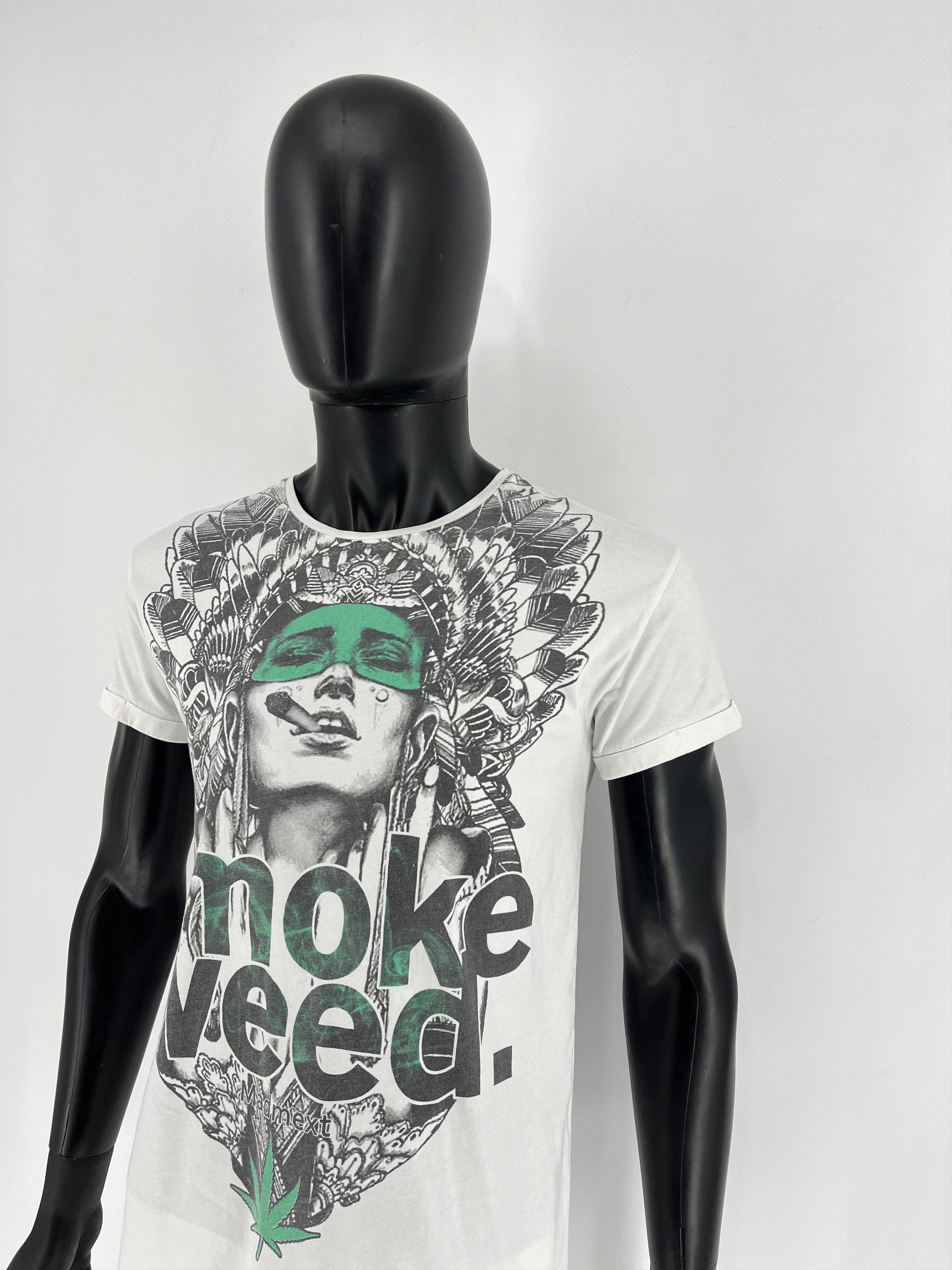 Band Tees × Vintage Vintage 90s Buds Smoke Weed Rasta Drugs Tee Dope Cannabis Size US M / EU 48-50 / 2 - 4 Thumbnail