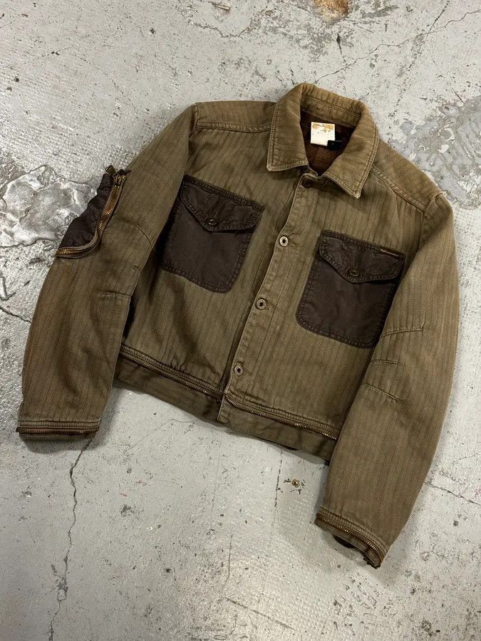 Dolce & Gabbana AW2003 Dolce & Gabbana Khaki Military Cargo Removable Jacket Size US M / EU 48-50 / 2 - 8 Thumbnail