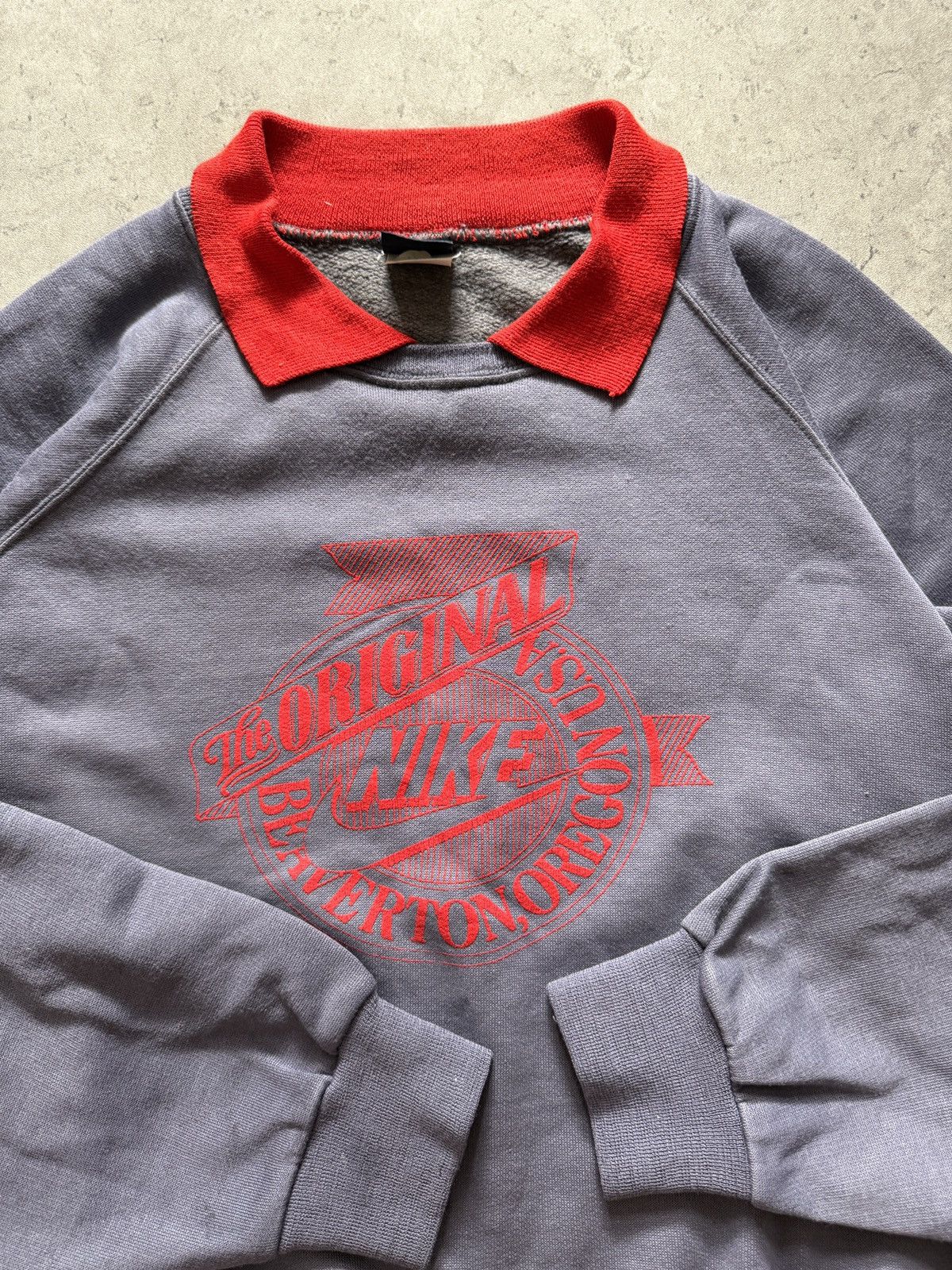 Nike × Vintage Vintage 80’s NIKE Oregon USA Polo Sweatshirt Logo Size US M / EU 48-50 / 2 - 3 Thumbnail