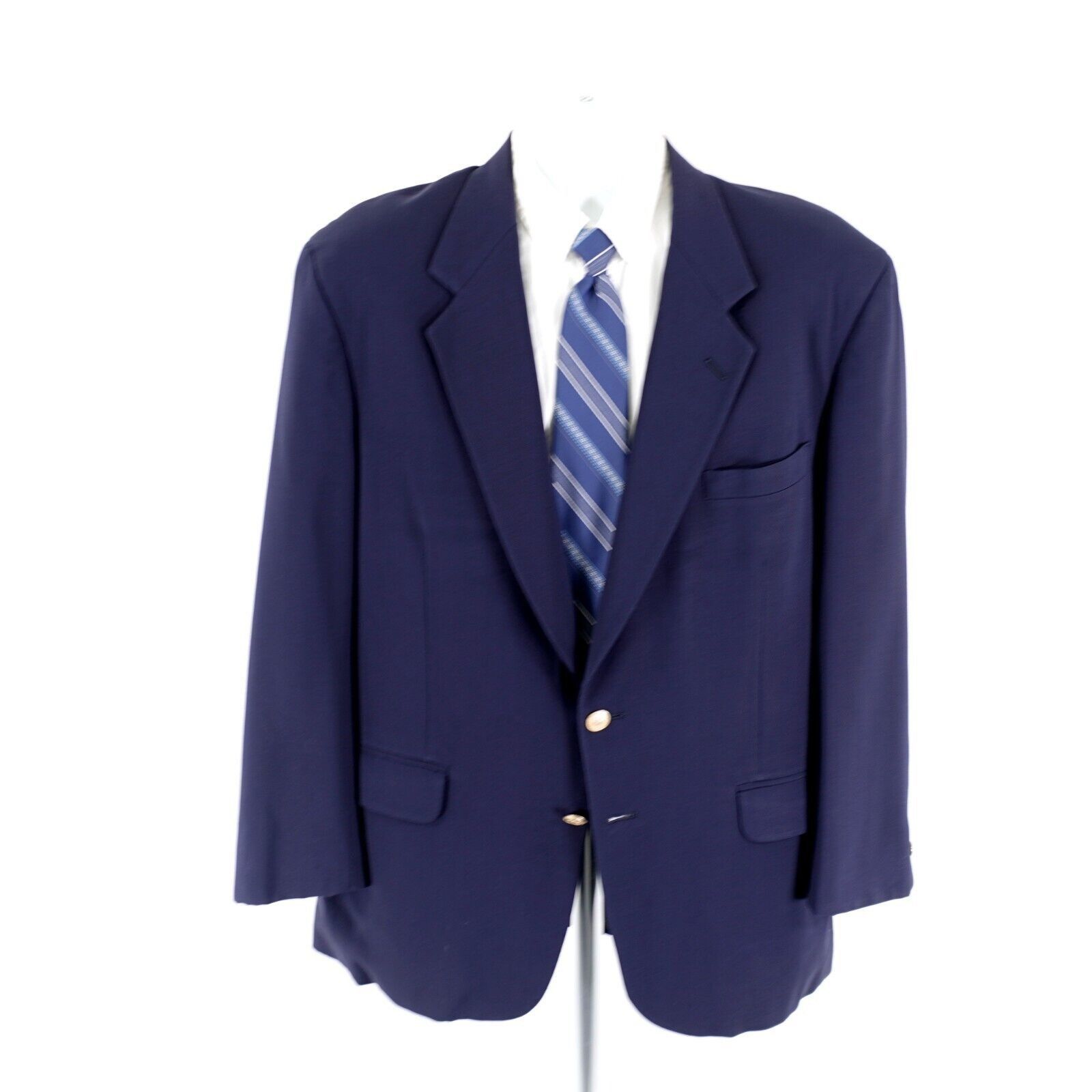 Stafford Stafford Worsted Wool 2 Gold Button Blazer 44R Vintage Tailo Size 44R - 5 Thumbnail