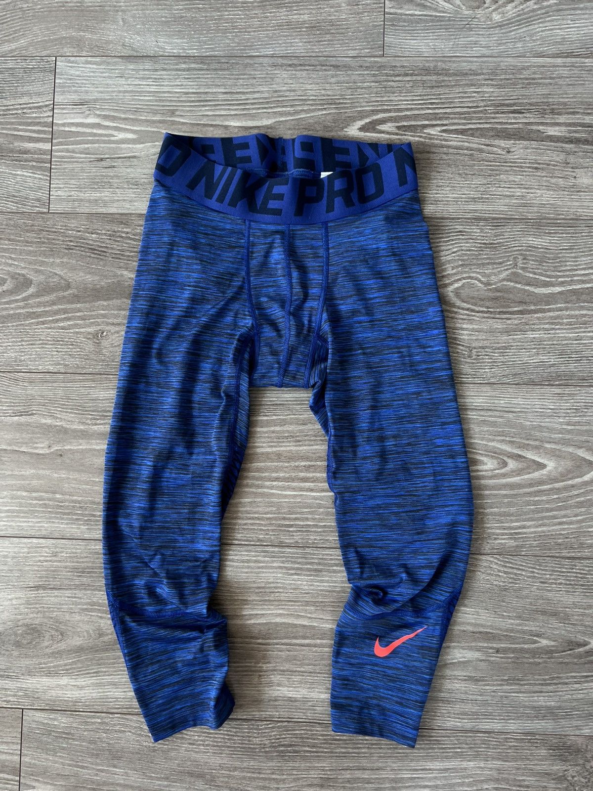 Nike Nike Pro Combat Compression 3/4 Big Logo Gym/Fight Leggins Size US 32 / EU 48 - 1 Thumbnail