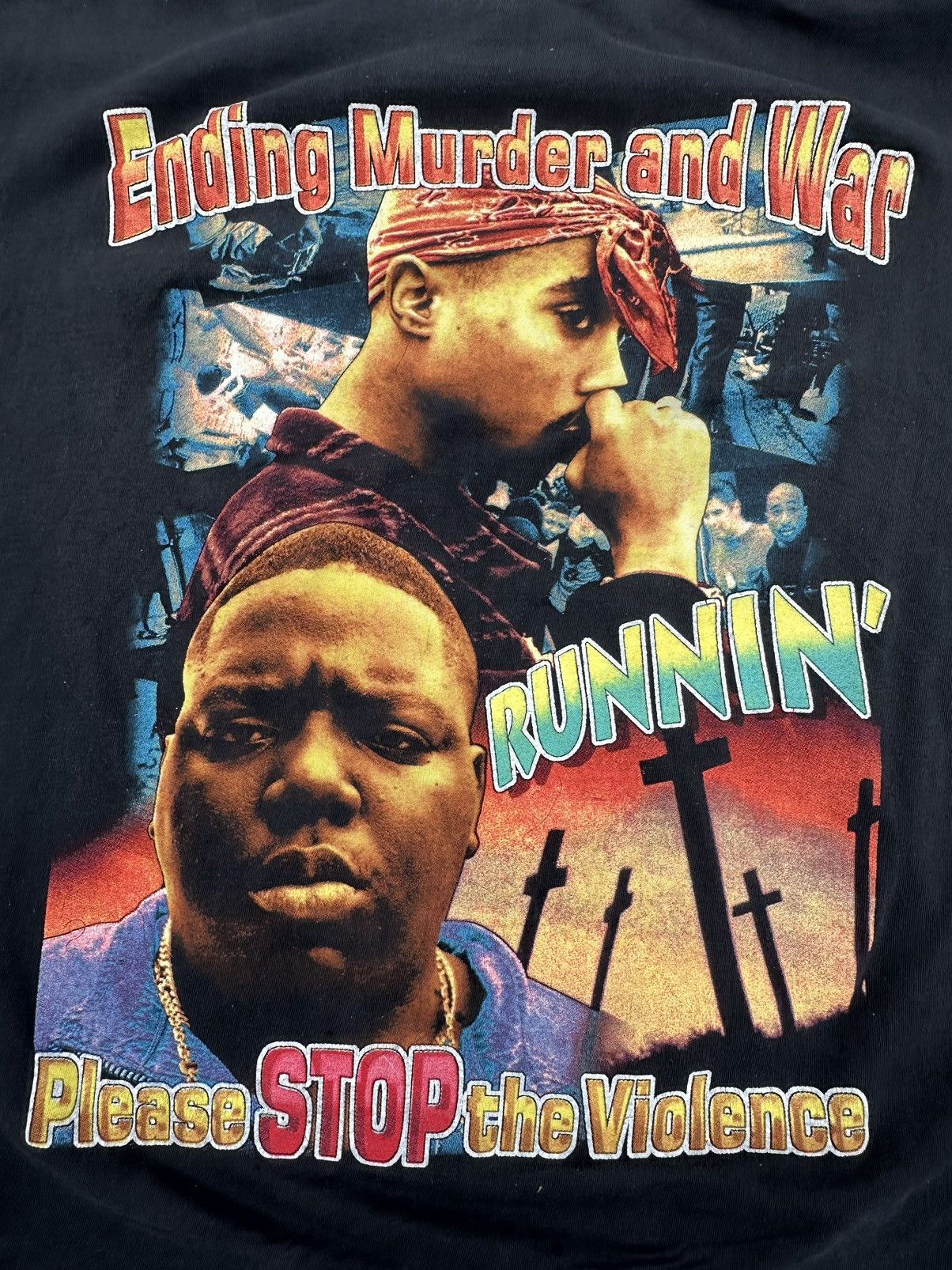 Vintage Tupac x Biggie Memorial Rap Tee Size US XL / EU 56 / 4 - 4 Thumbnail