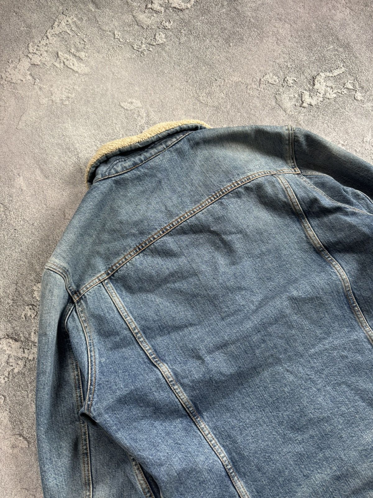 Nudie Jeans × Vintage Nudie Jeans co M denim Sherpa jacket lenny tangerine blue Size US M / EU 48-50 / 2 - 19 Thumbnail