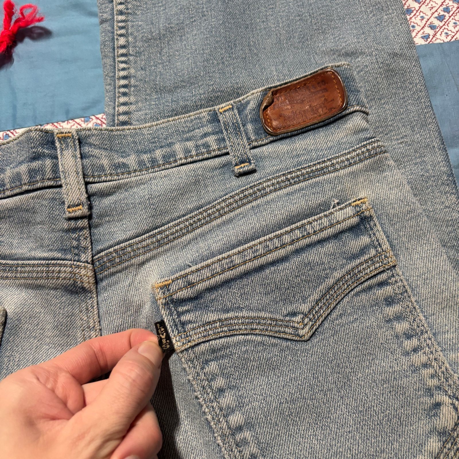Levi's × Vintage Levis Movin' On 70s Bootcut Capri Style Denim Jeans 30x24 Size 30" / US 8 / IT 44 - 3 Thumbnail