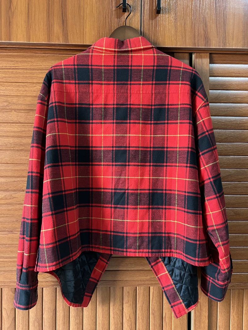 Balenciaga Balenciaga size 36 Black and red plaid cotton-padded jacke Size L / US 10 / IT 46 - 2 Thumbnail