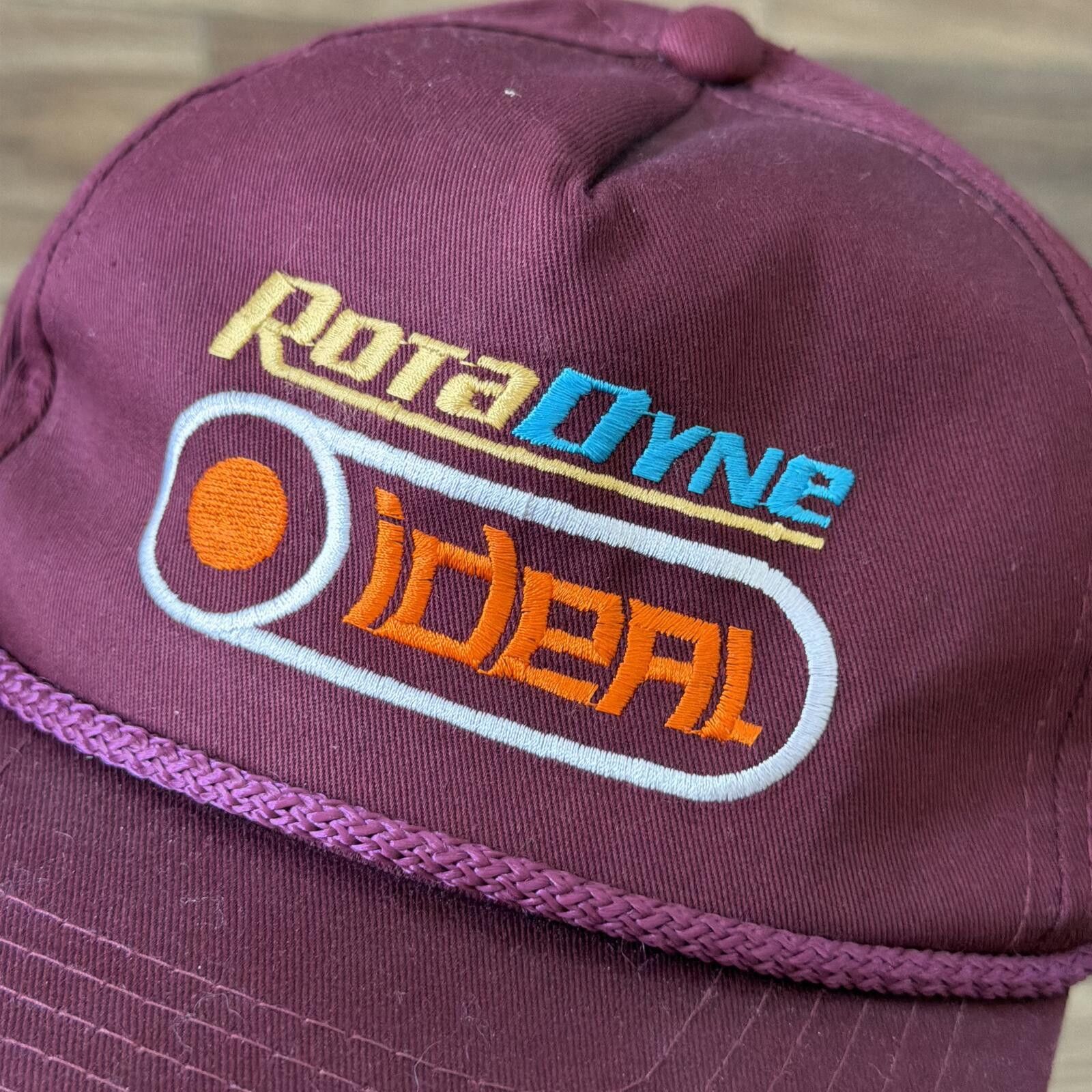 Other Vintage 90s RotaDyne ideal Maroon Snapback Rope Hat Size ONE SIZE - 2 Thumbnail