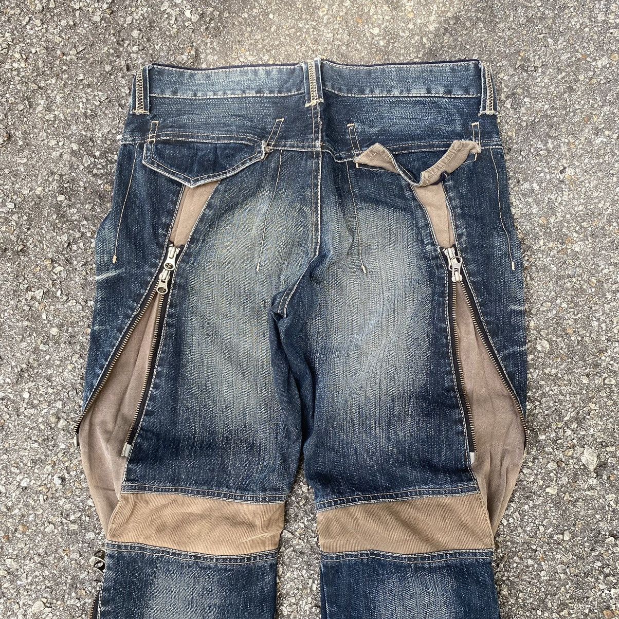 If Six Was Nine PPFM Bush Pant Jeans Hybrid Bondage Punk Style Denim Grunge Size US 31 - 16 Thumbnail
