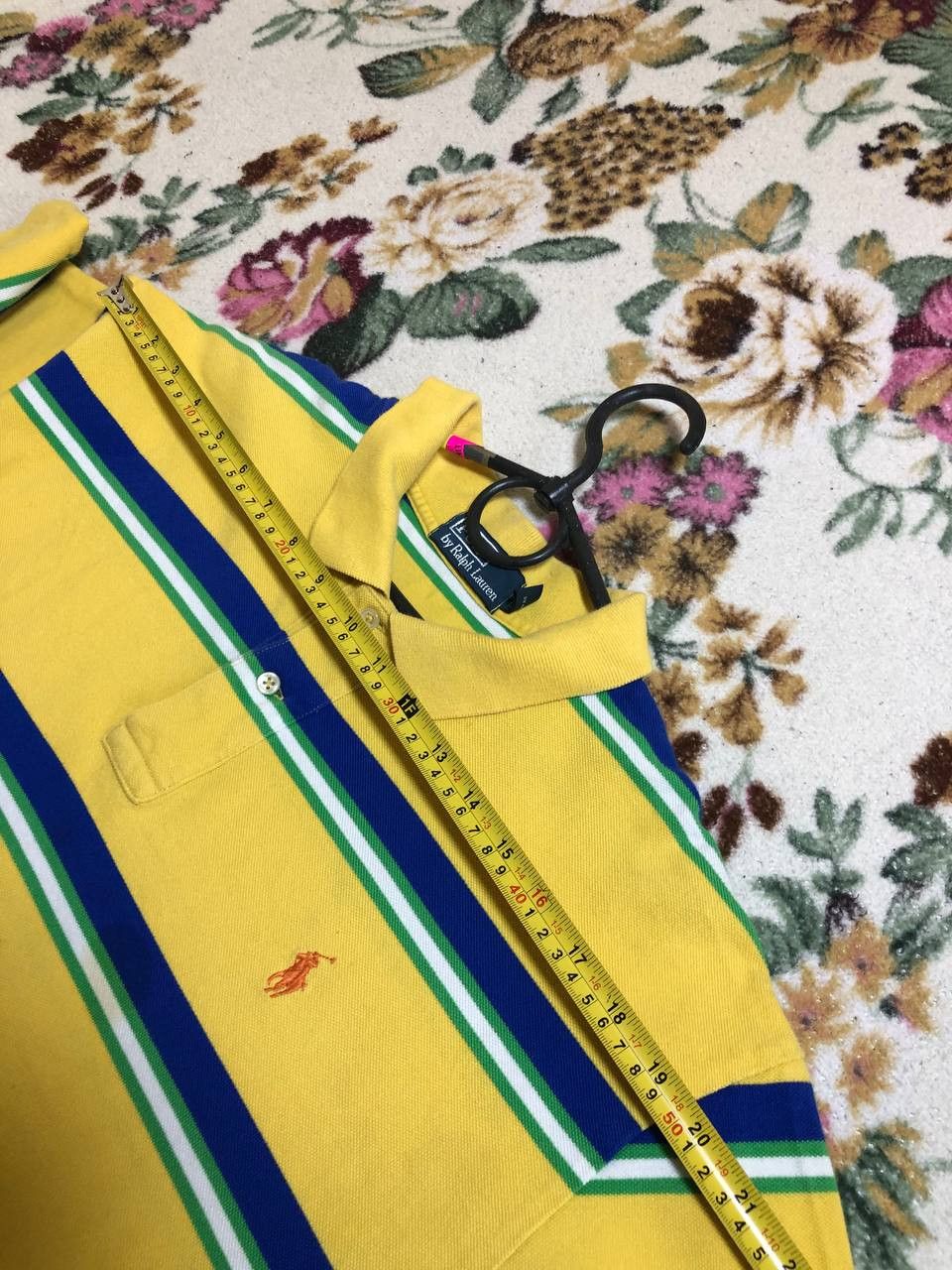 Polo Ralph Lauren Polo Ralph Lauren Yellow Stripe Cotton Polo Men's Size US XL / EU 56 / 4 - 6 Thumbnail