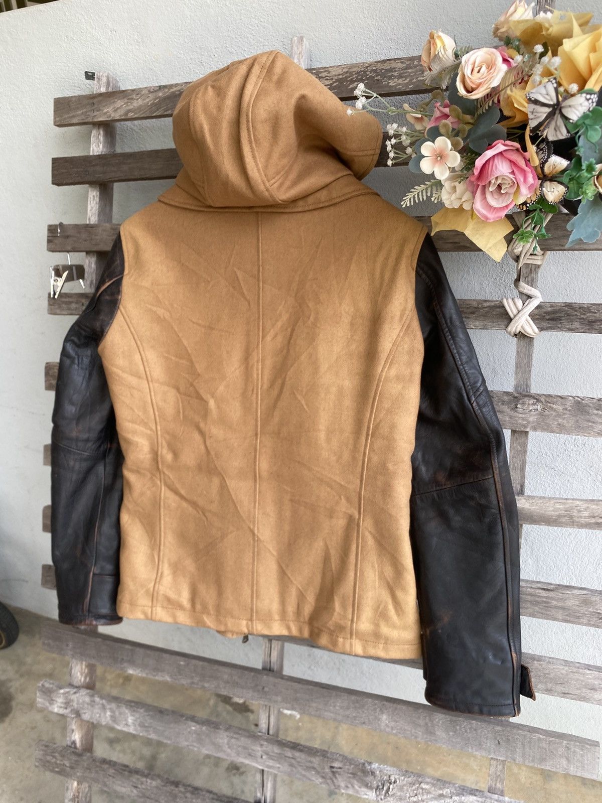 Tete Homme Vintage Tete Homme by Issey Miyake Varsity Leather Jacket Size US M / EU 48-50 / 2 - 8 Thumbnail