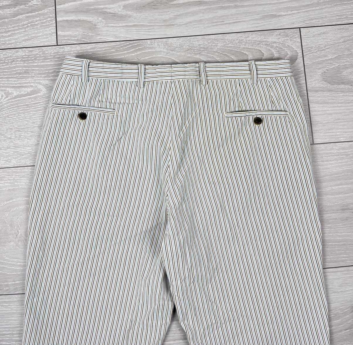 Marco Pescarolo Marco Pescarolo White Cotton Striped Luxury Chinos Pants Size US 34 / EU 50 - 11 Thumbnail