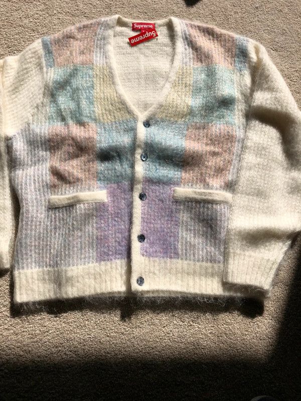 Supreme Supreme Brushed Grid Cardigan S | Grailed