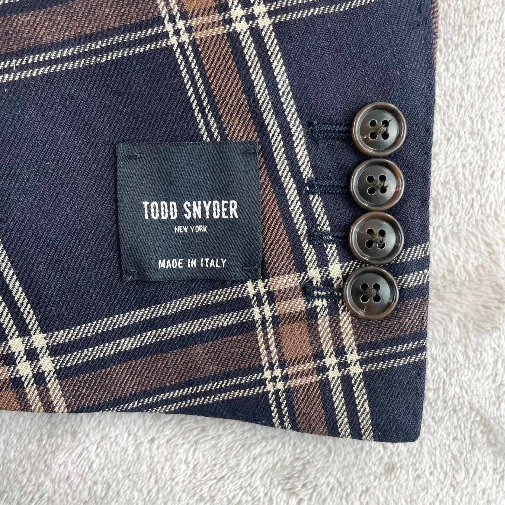 Todd Snyder Todd Snyder Sport Coat 40R Black Brown Checks 100% Linen Unstructured Italy NWOT Men Regular Jacket Size US XXS / EU 40 - 7 Thumbnail