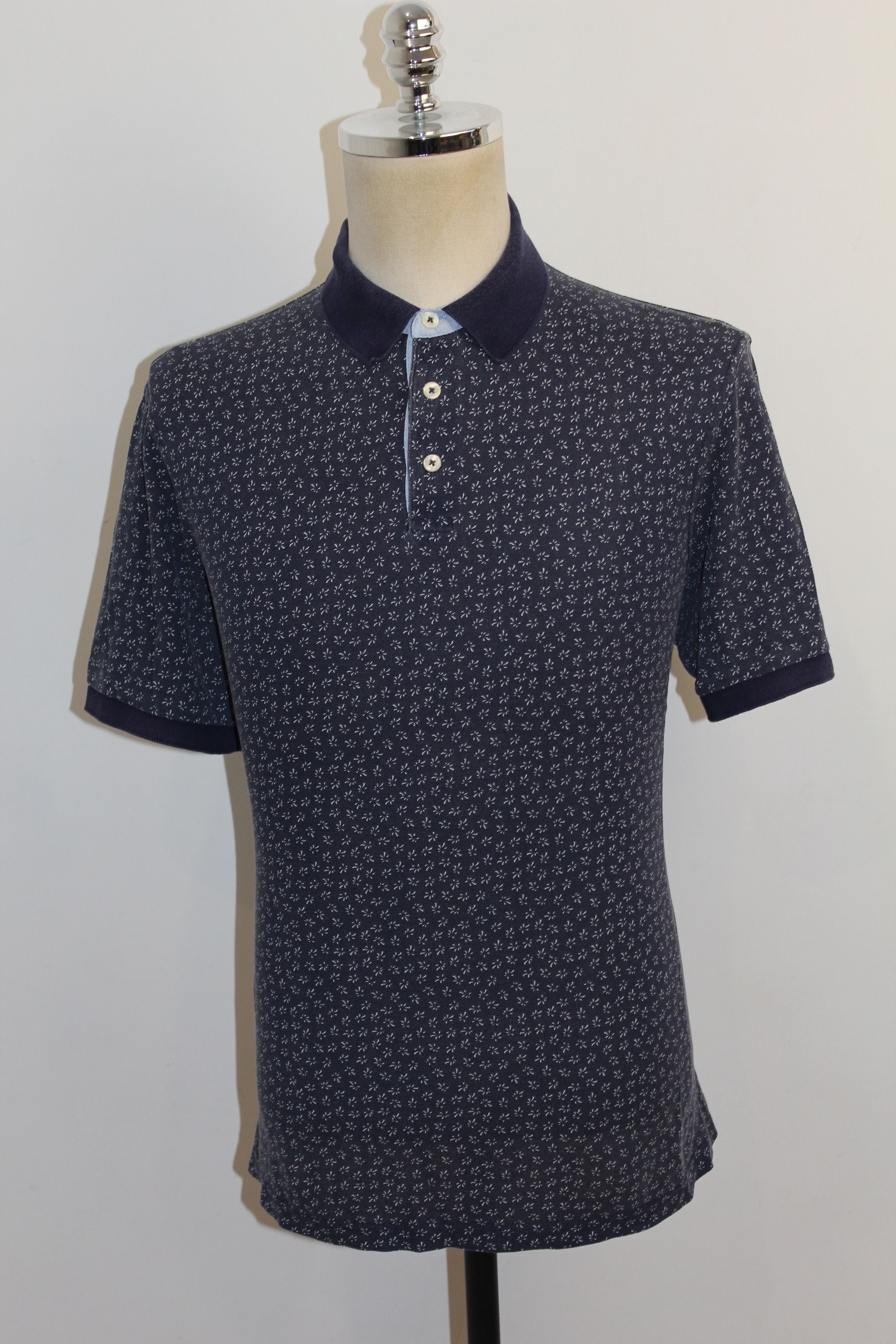 Hackett Men's Hackett Short Sleeve Floral Blue Polo Shirt Size US XL / EU 56 / 4 - 3 Thumbnail