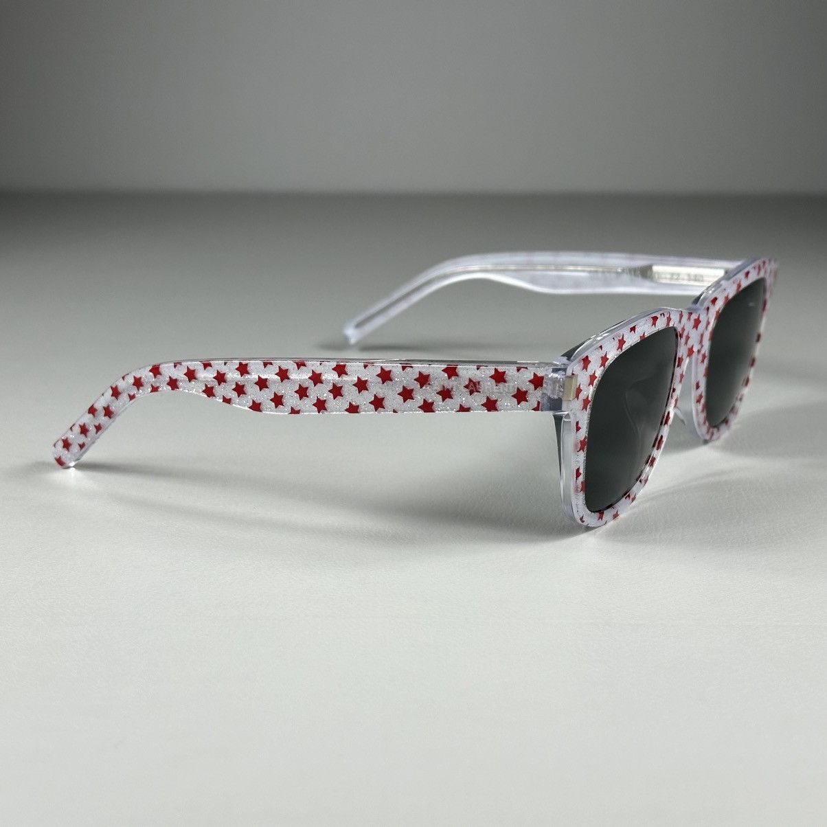 Saint Laurent Paris Saint Laurent SL51/F 015 Silver Red Glitter Stars Sunglasses Size ONE SIZE - 2 Thumbnail