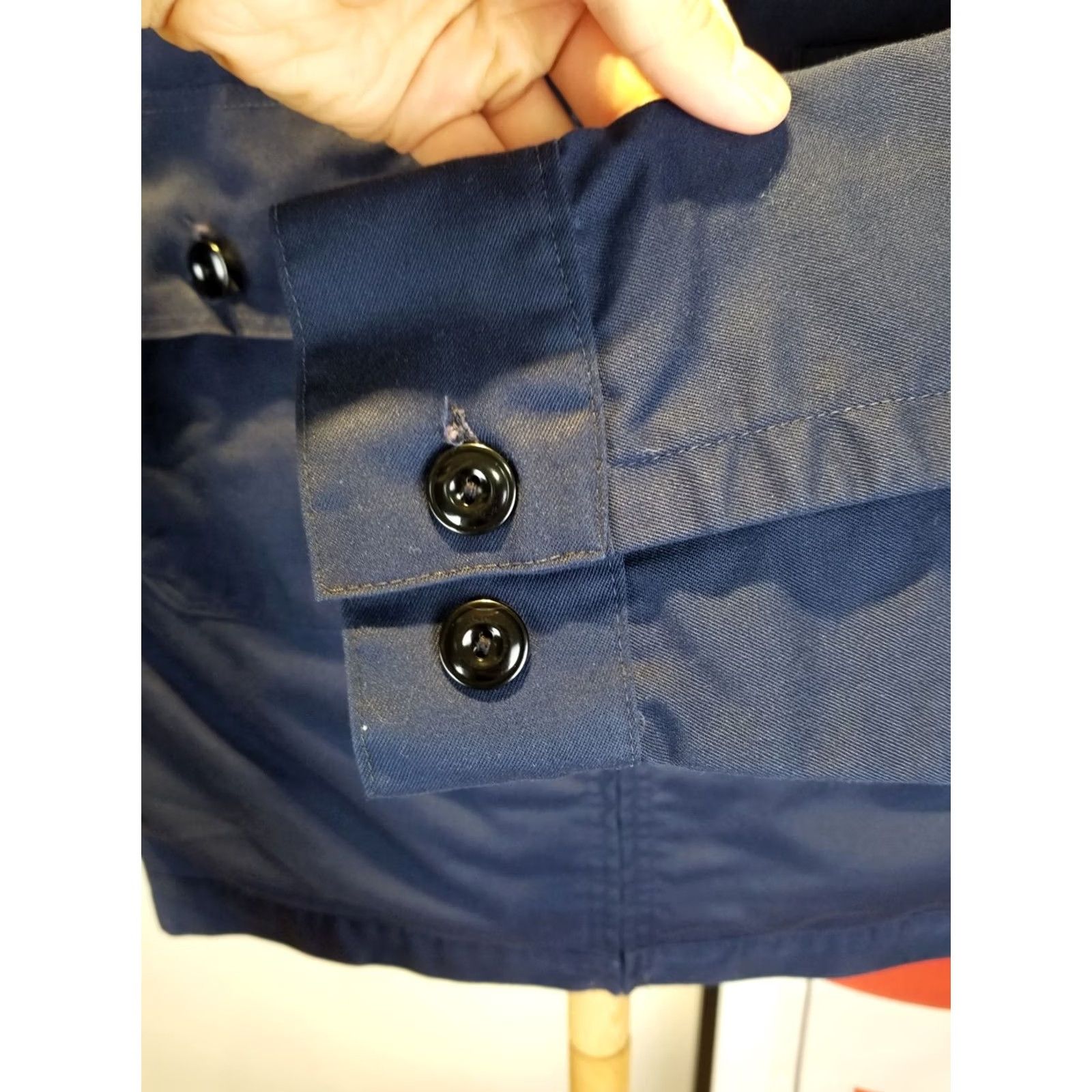 Vintage VINTAGE Unbranded NAVY GRIPPER ZIPPER FLANNEL LINING WORK MECHANIC JACKET 40 Shirt Mens Jacket 40 Blue 50s Decade 18-25in Measurements Size US XXS / EU 40 - 6 Thumbnail
