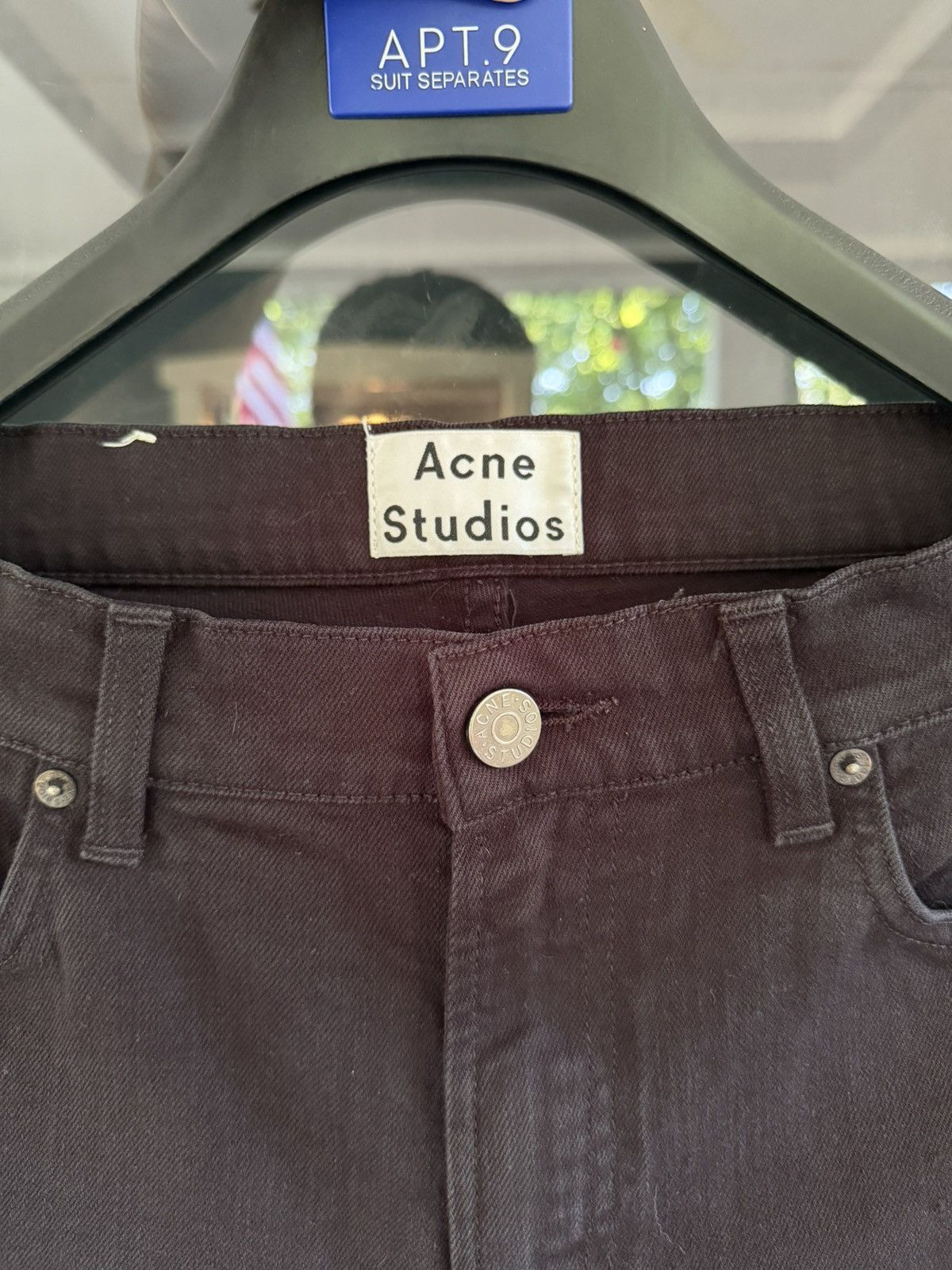 Acne Studios Ace Stay Cash Black Denim Size US 33 - 3 Thumbnail