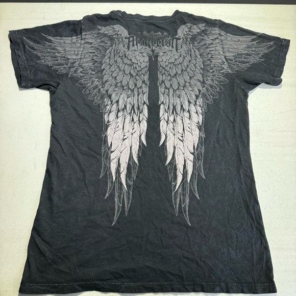 Affliction NEW AFFLICTION WOMEN’S LIVE FAST BLACK TEE SZ LARGE L Size L / US 10 / IT 46 - 5 Thumbnail