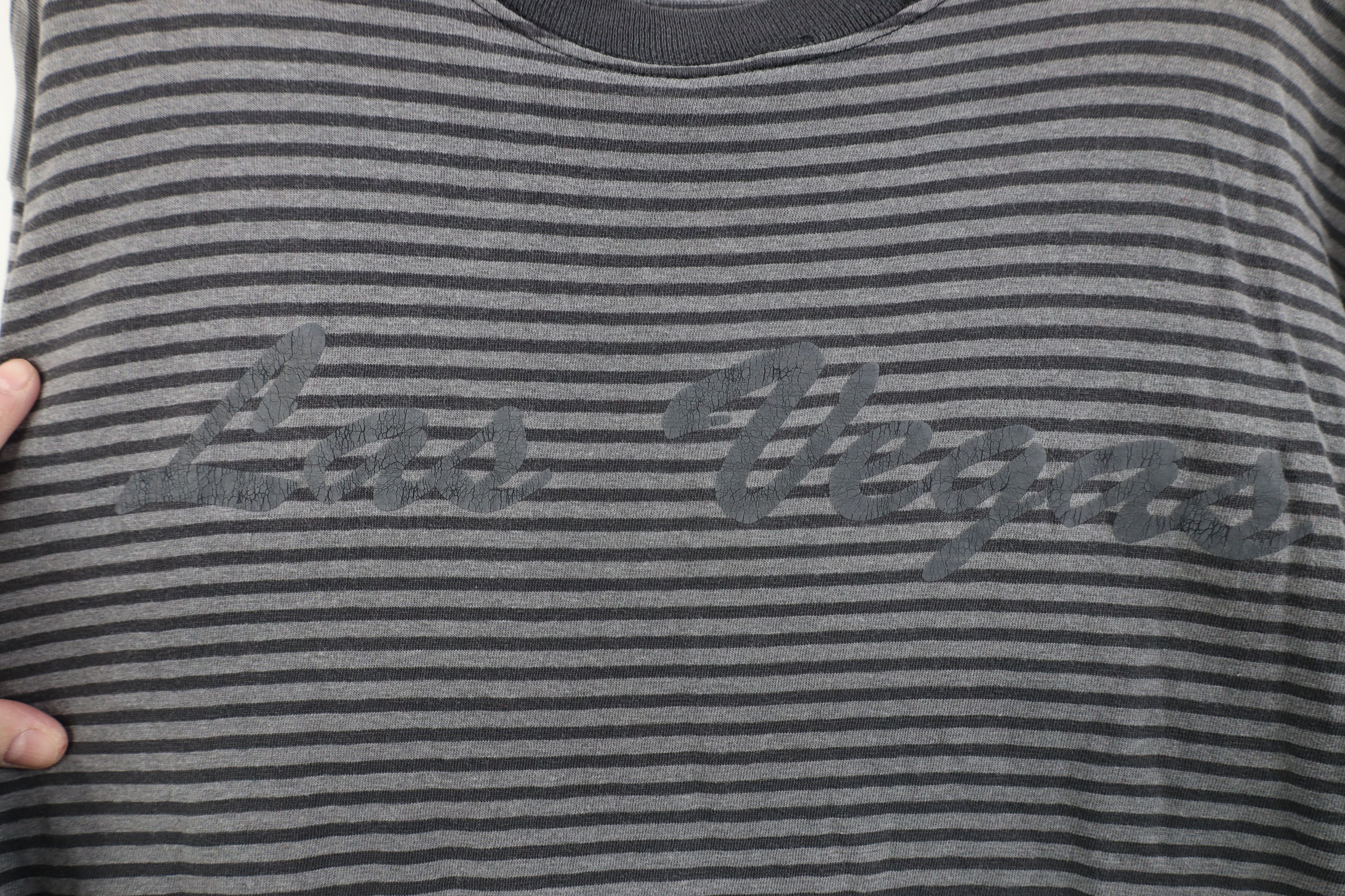 Vintage Vintage 90s Streetwear Spell Las Vegas Striped T-Shirt USA Size US L / EU 52-54 / 3 - 4 Thumbnail