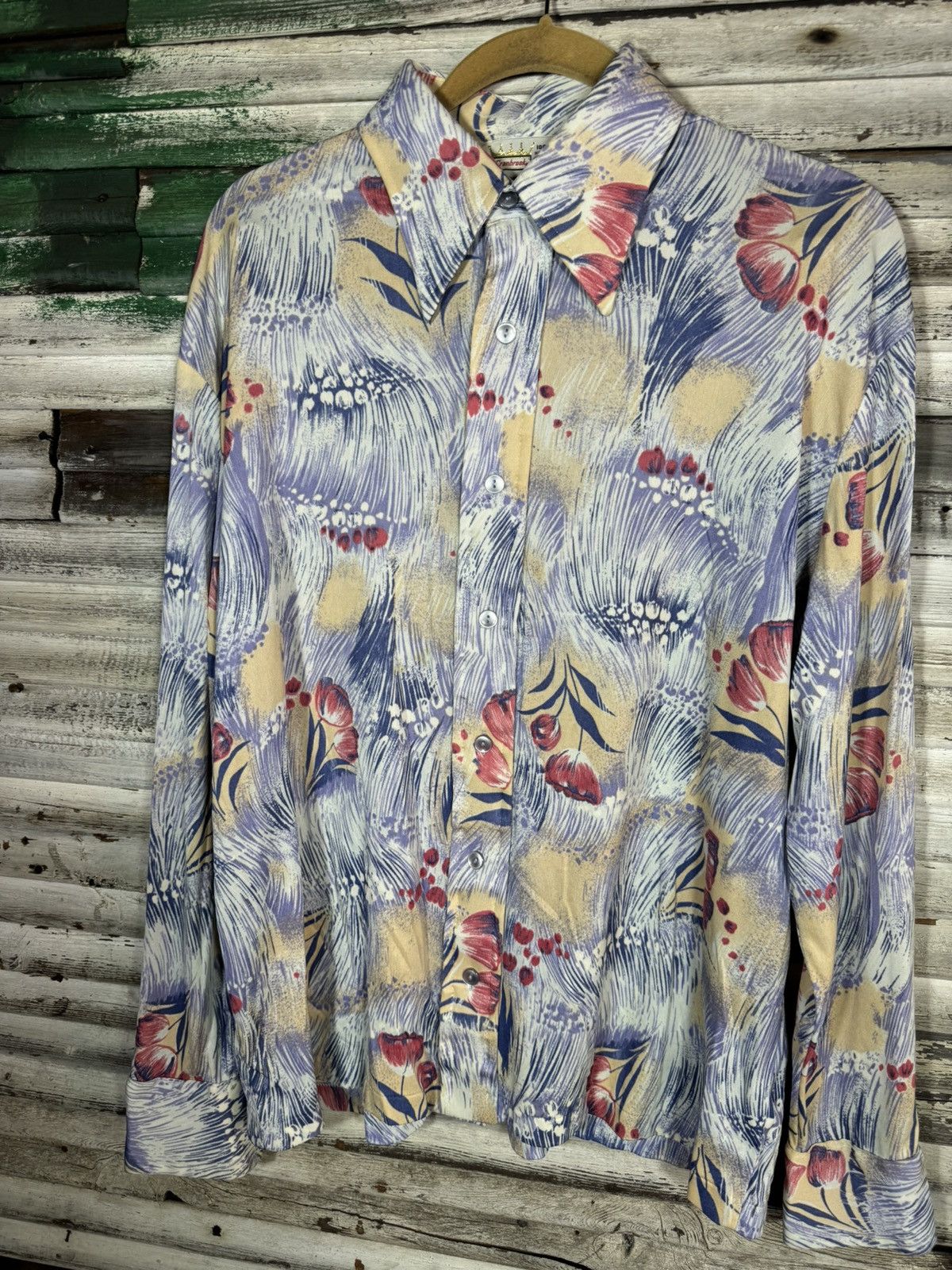 Vintage Vintage 70s Disco Shirt Size US L / EU 52-54 / 3 - 3 Thumbnail