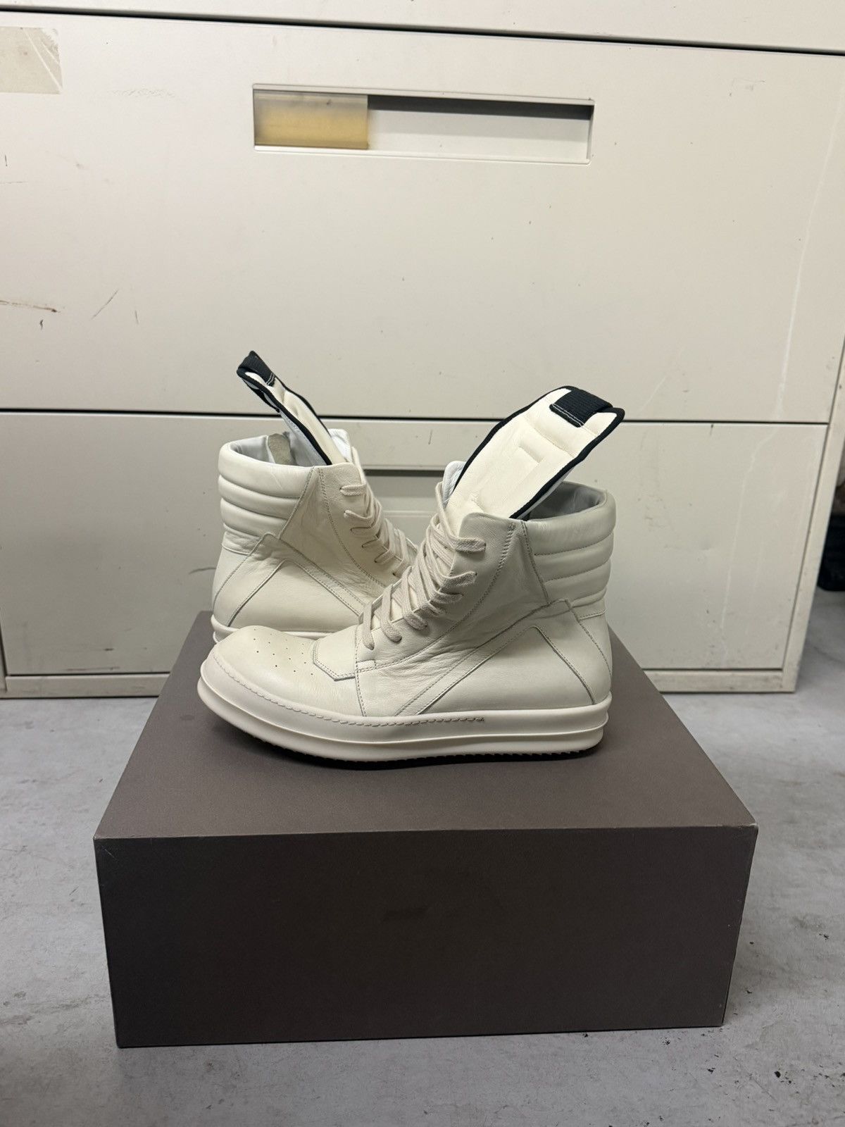 Rick Owens Rick Owens Milk White Geo Basket Size US 8 / EU 41 - 1 Thumbnail