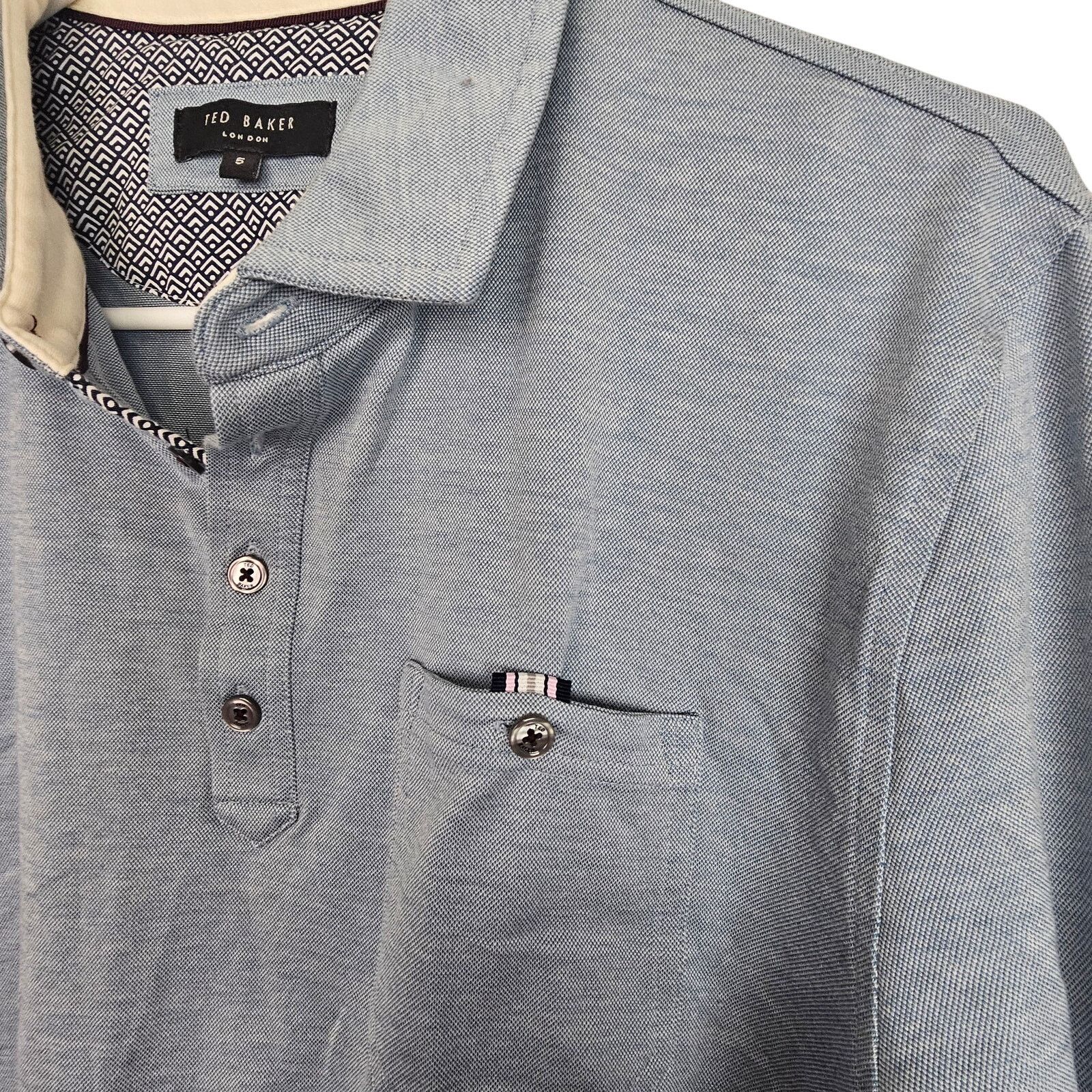 Ted Baker Ted Baker Mens LS Polo Shirt XL Designer Pullover Business Size US XL / EU 56 / 4 - 5 Thumbnail