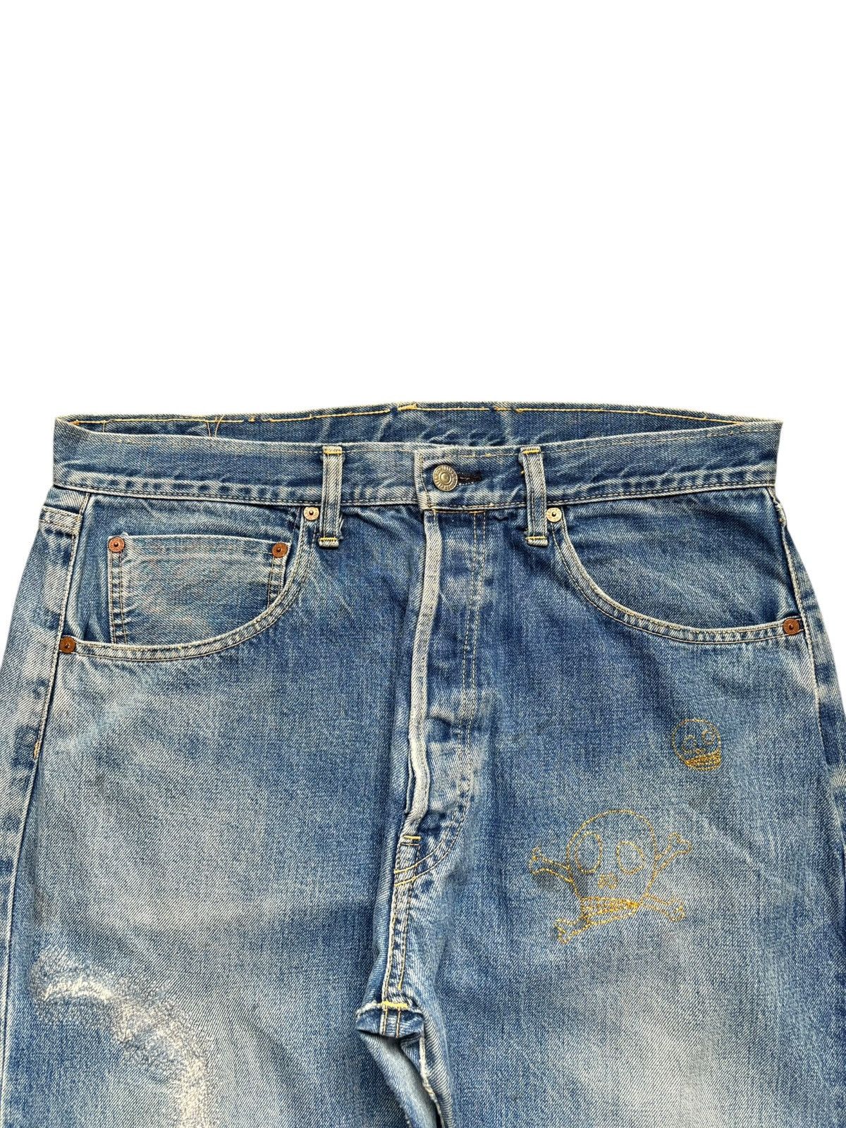 Japanese Brand Vintage Japanese Gowest Selvedge Mud Wash Loose Baggy Jean Size US 34 / EU 50 - 5 Thumbnail