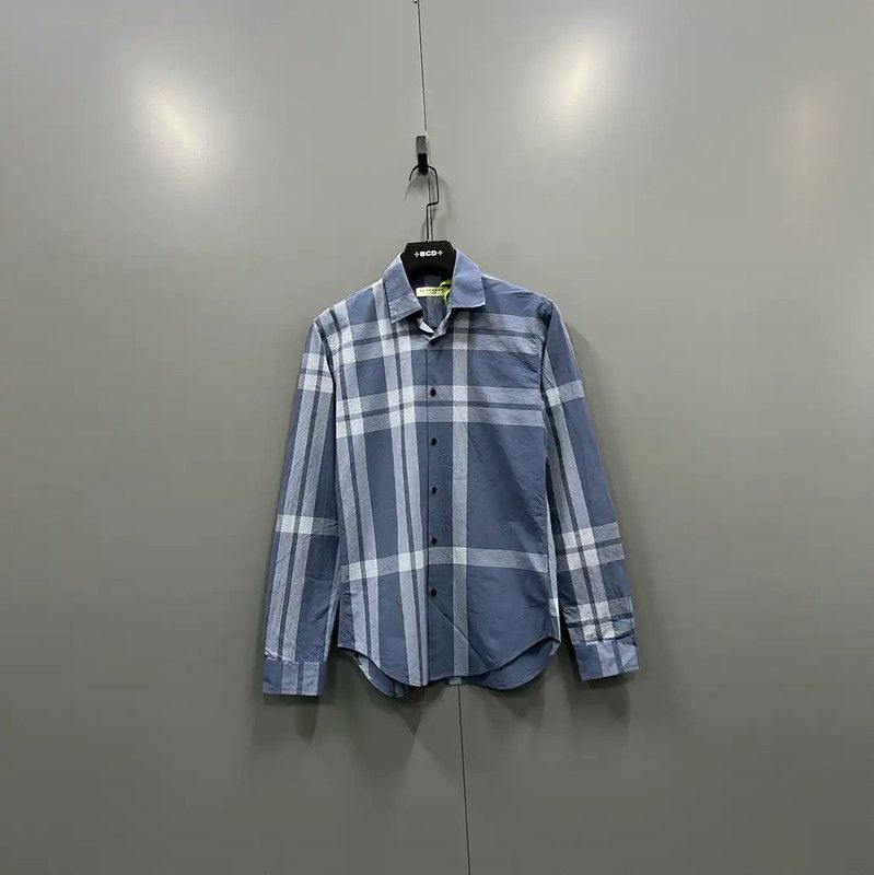 Burberry Burberry Blue Cotton Long Sleeve Button-Up Shirt Size S / US 4 / IT 40 - 1 Thumbnail