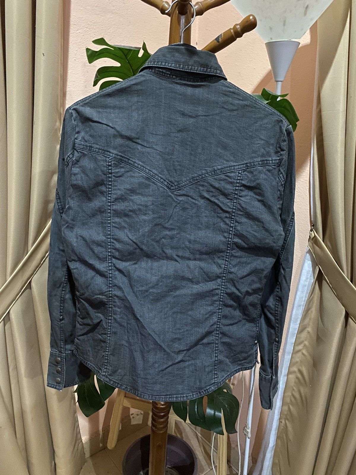 5351 POUR LES HOMMES Vintage 5351 Pour Les Hommes Western Denim Shirt Japan Size US XS / EU 42 / 0 - 7 Thumbnail