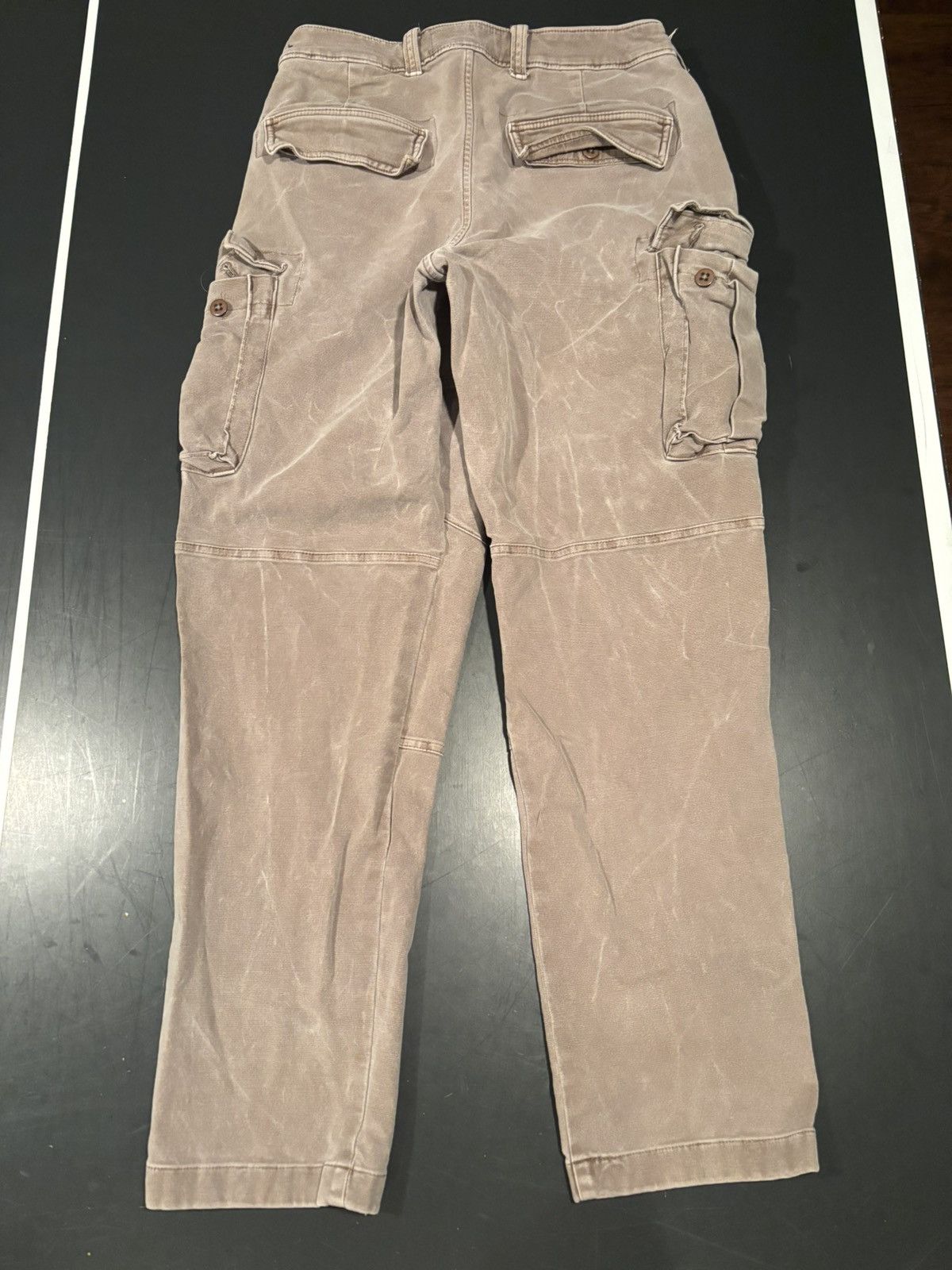 Abercrombie & Fitch Beige Baggy Cargo Pants Skater Style Khaki Pants Size US 30 / EU 46 - 2 Thumbnail