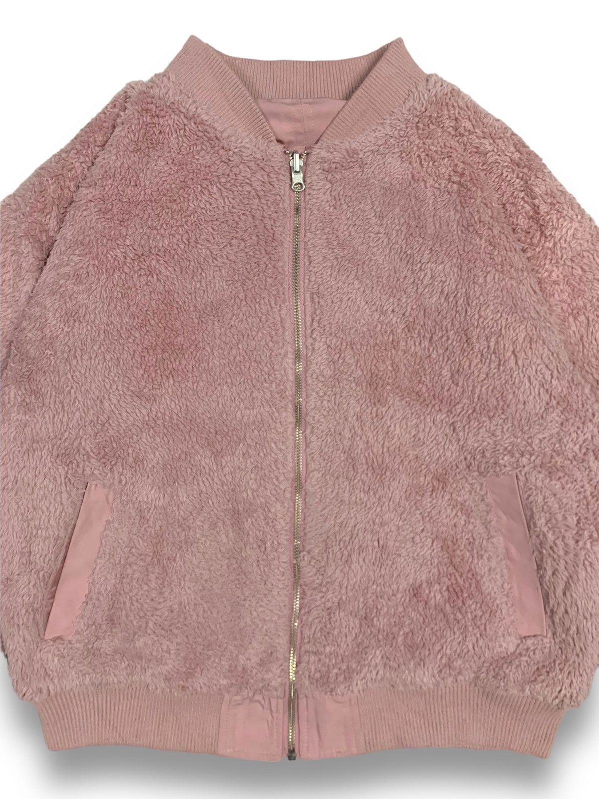 Hysteric Glamour Japanese Love Toxic Pink Reversible Fleece Bomber Jacket Size L / US 10 / IT 46 - 16 Thumbnail