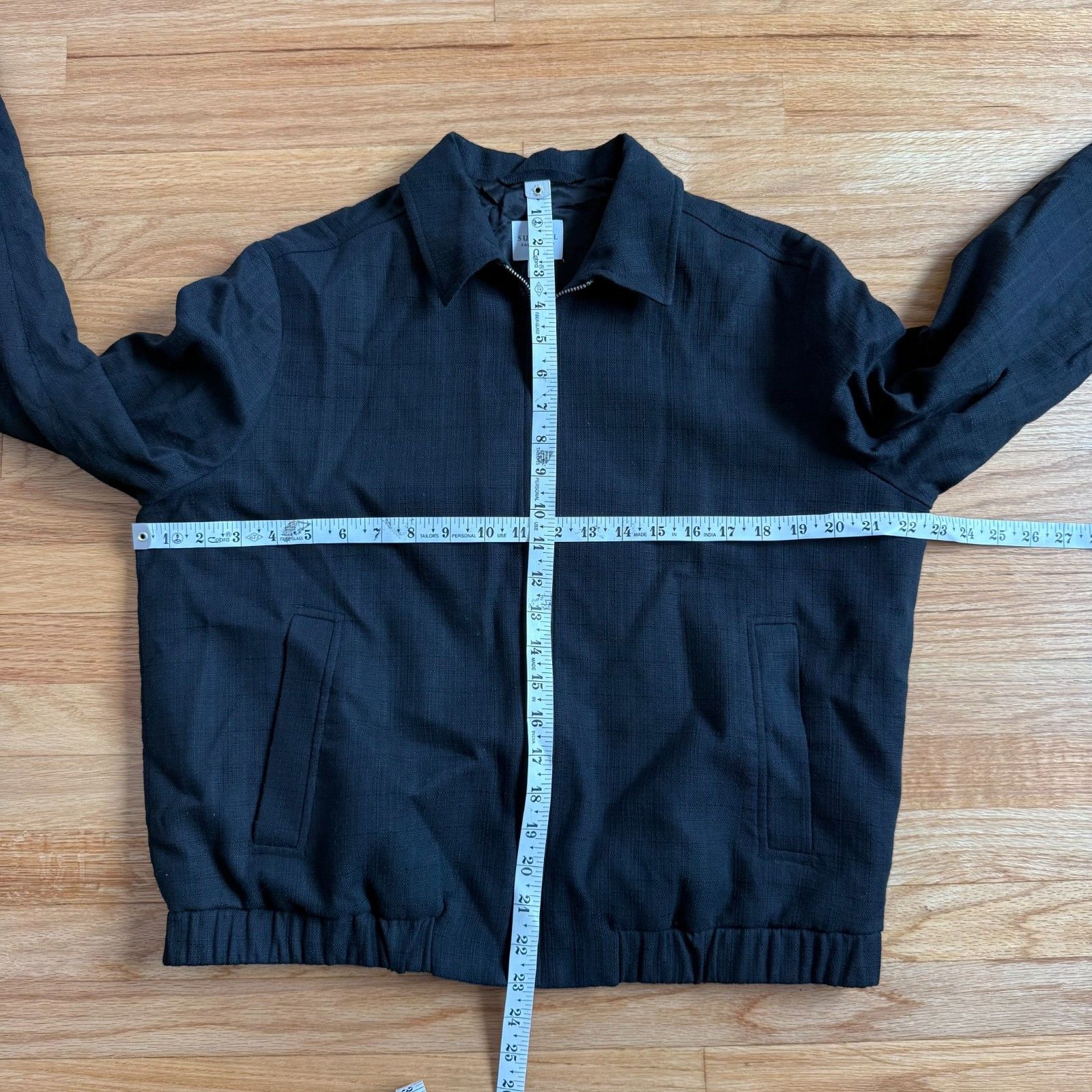 Sunspel Sunspel Textured Black Cotton Lined Blouson Jacket Size US S / EU 44-46 / 1 - 3 Thumbnail