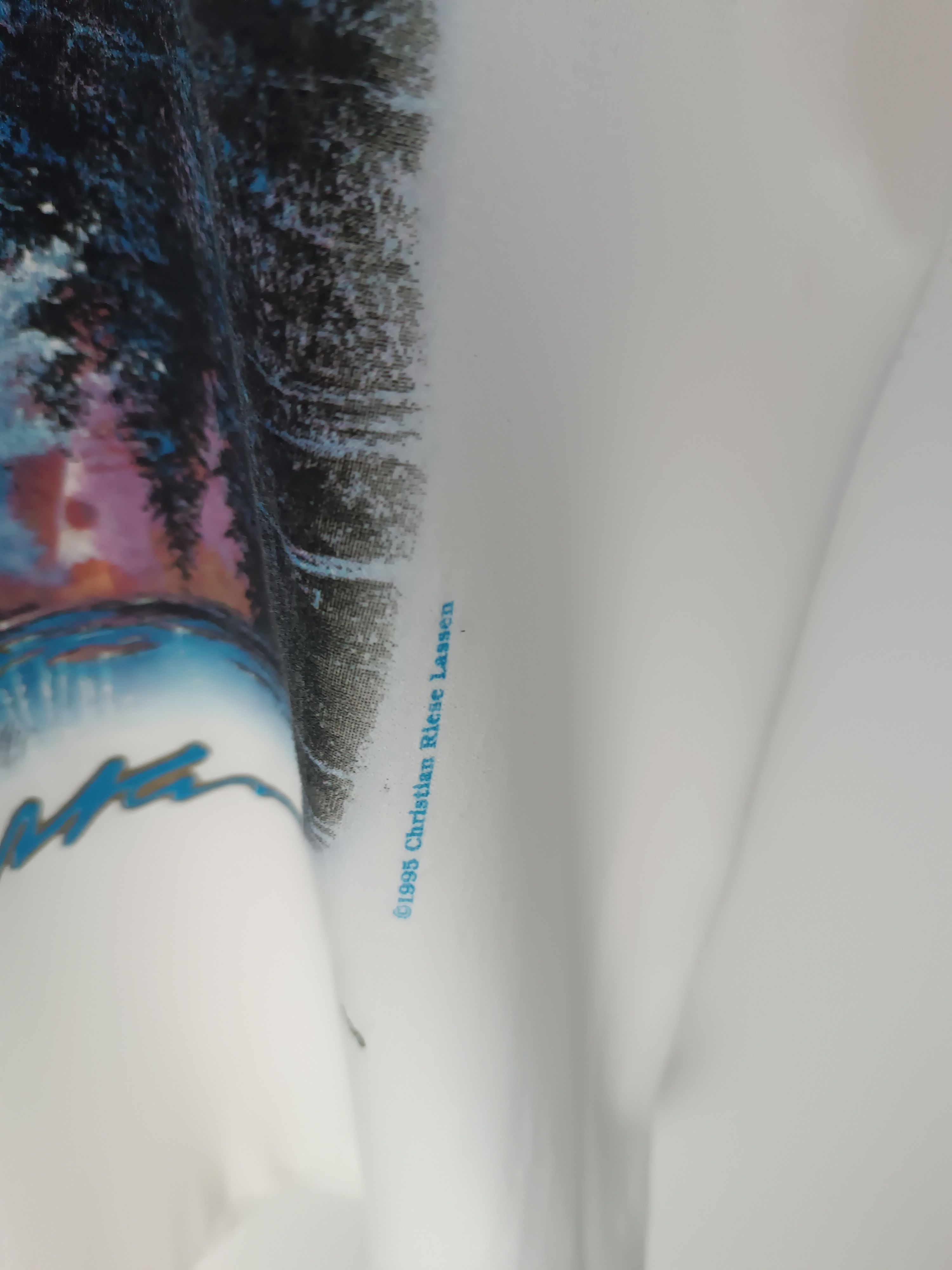 Vintage VINTAGE 1995 CHRISTIAN RIESE LASSEN HORSE IN A LAKE ART TEE Size US XL / EU 56 / 4 - 7 Thumbnail