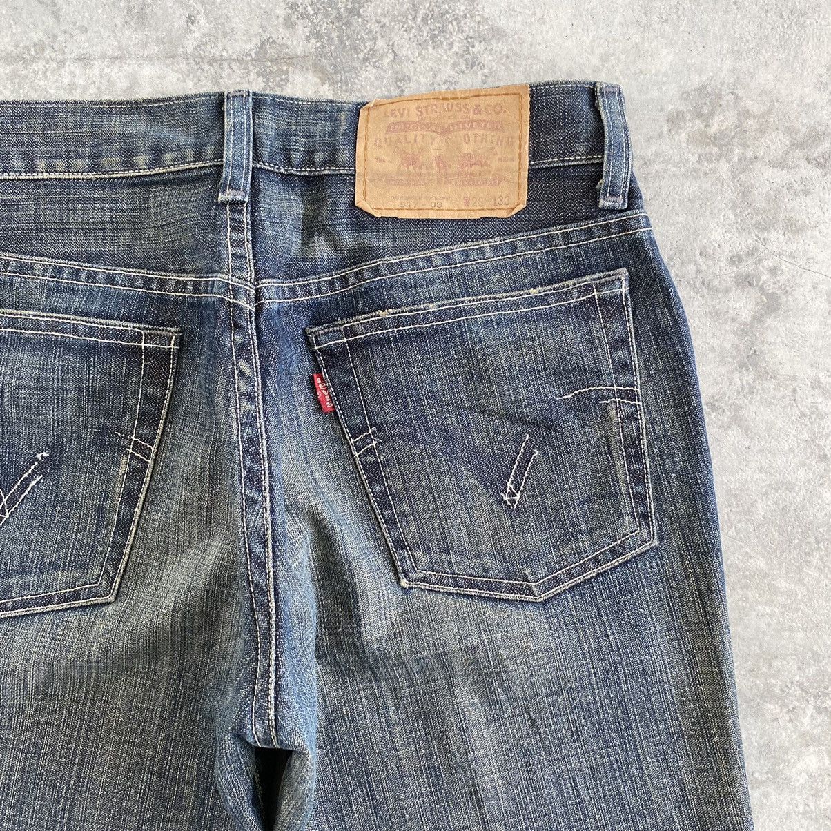 Levi's Vintage Levis 517 Mud Washed Flared Denim Jeans Size US 27 - 16 Thumbnail