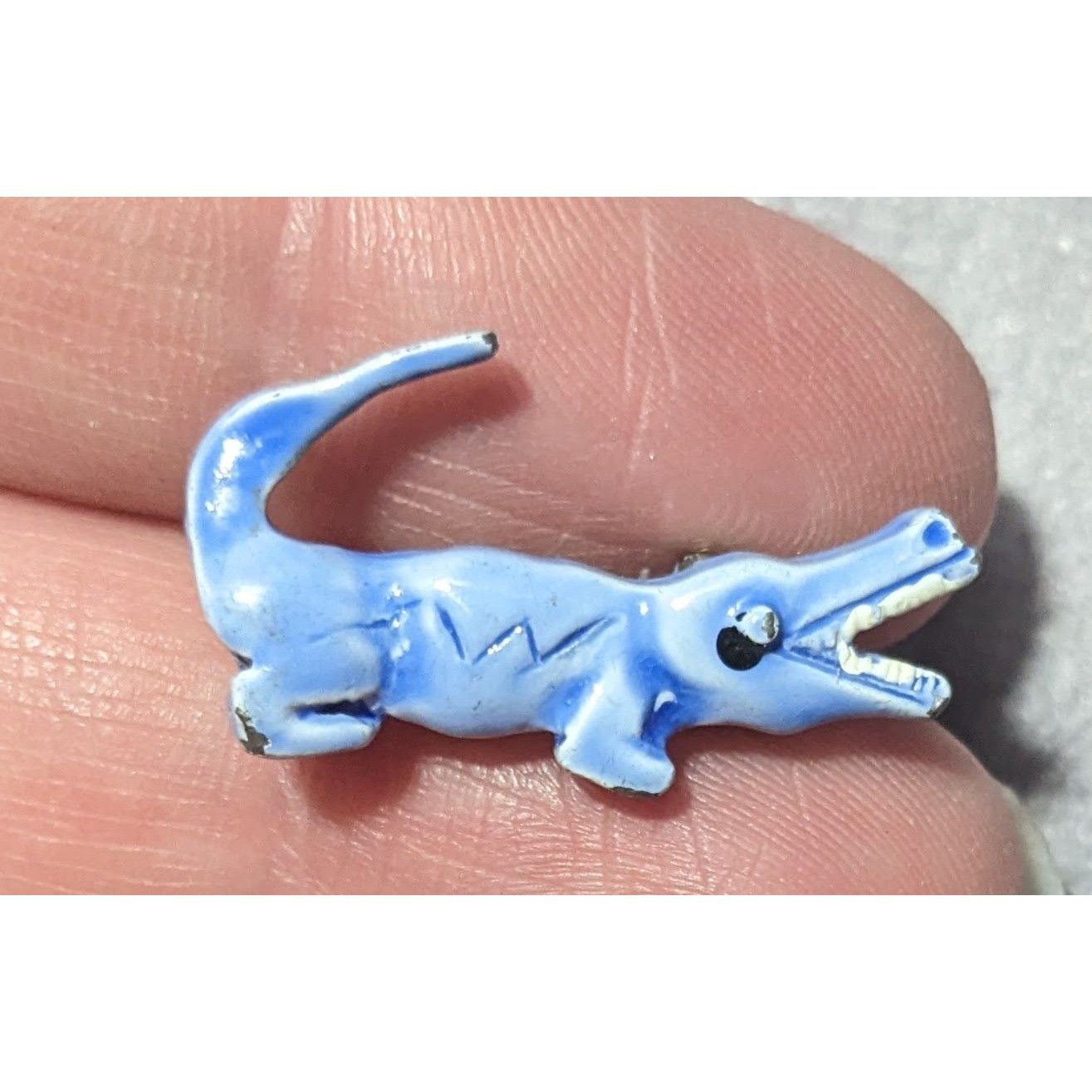Other Vintage Mini Blue Crocodile Collectible Brooch Size ONE SIZE - 4 Thumbnail