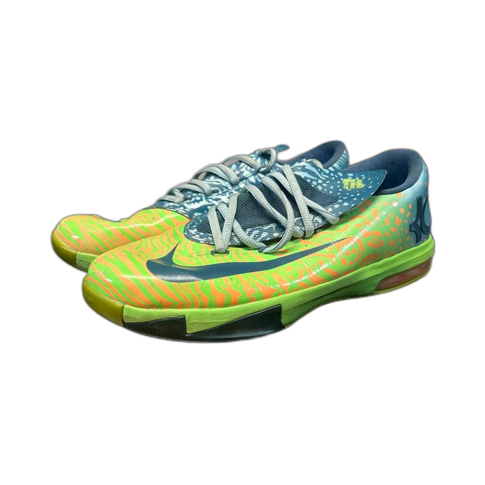 Nike Nike KD 6 Kevin Durant "Liger" 599477-302 Green Basketball S Size US XXS / EU 40 - 4 Thumbnail